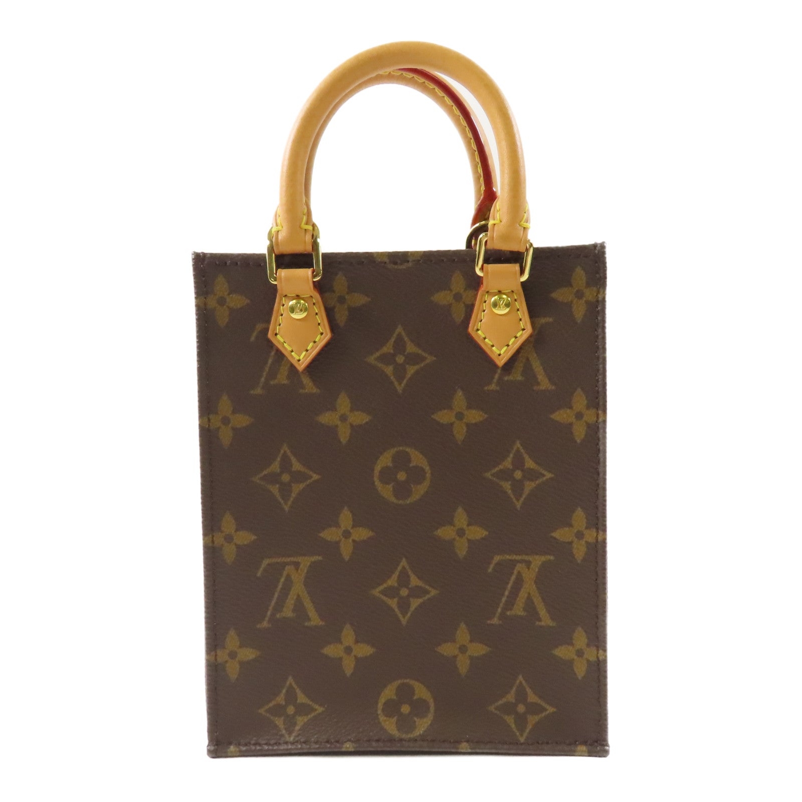 LOUIS VUITTON 【激減優惠】Monogram Petit Sac Plat金扣手挽肩背兩用袋