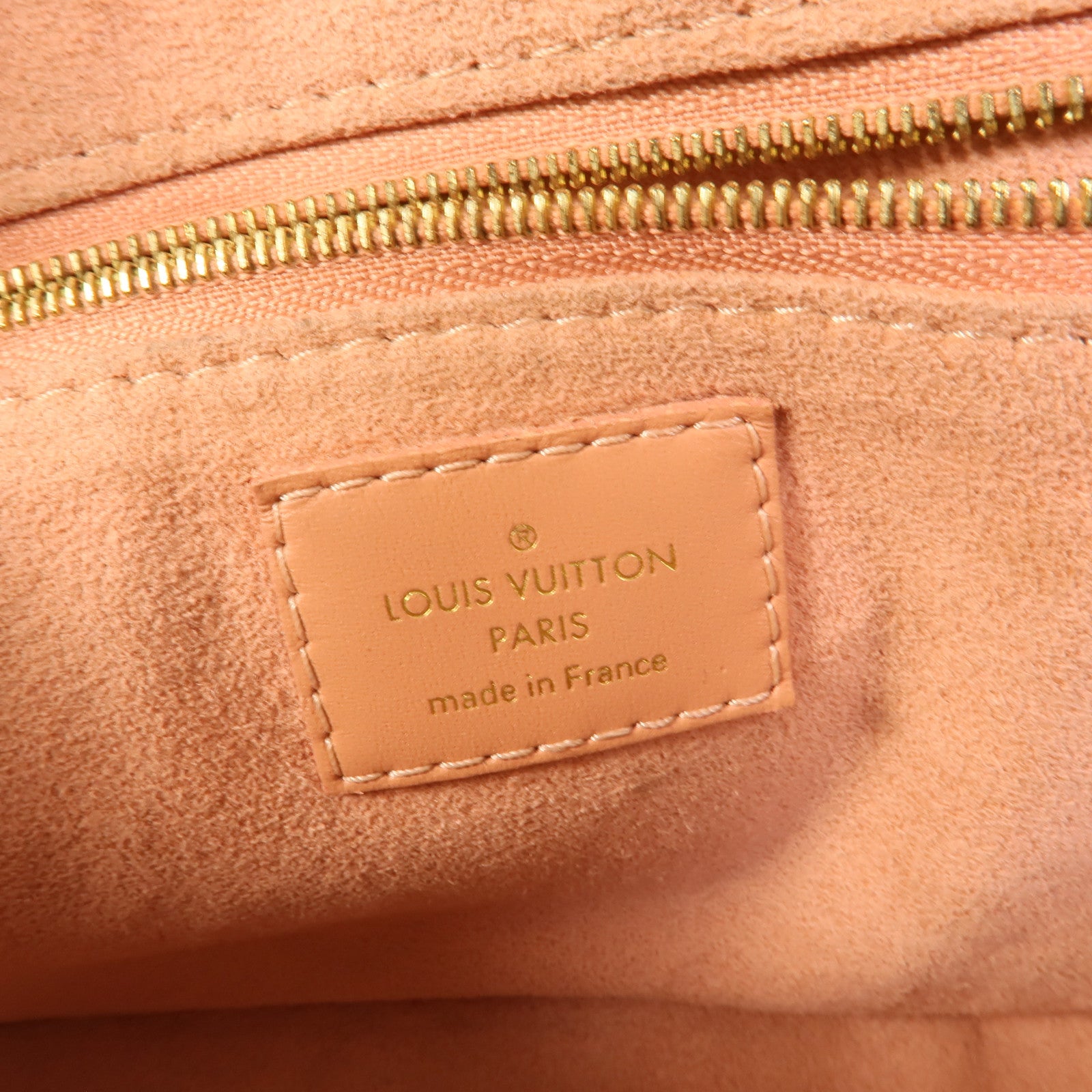 LOUIS VUITTON Monogram Petite Malle Souple金扣手挽肩背兩用袋棕色/粉紅色