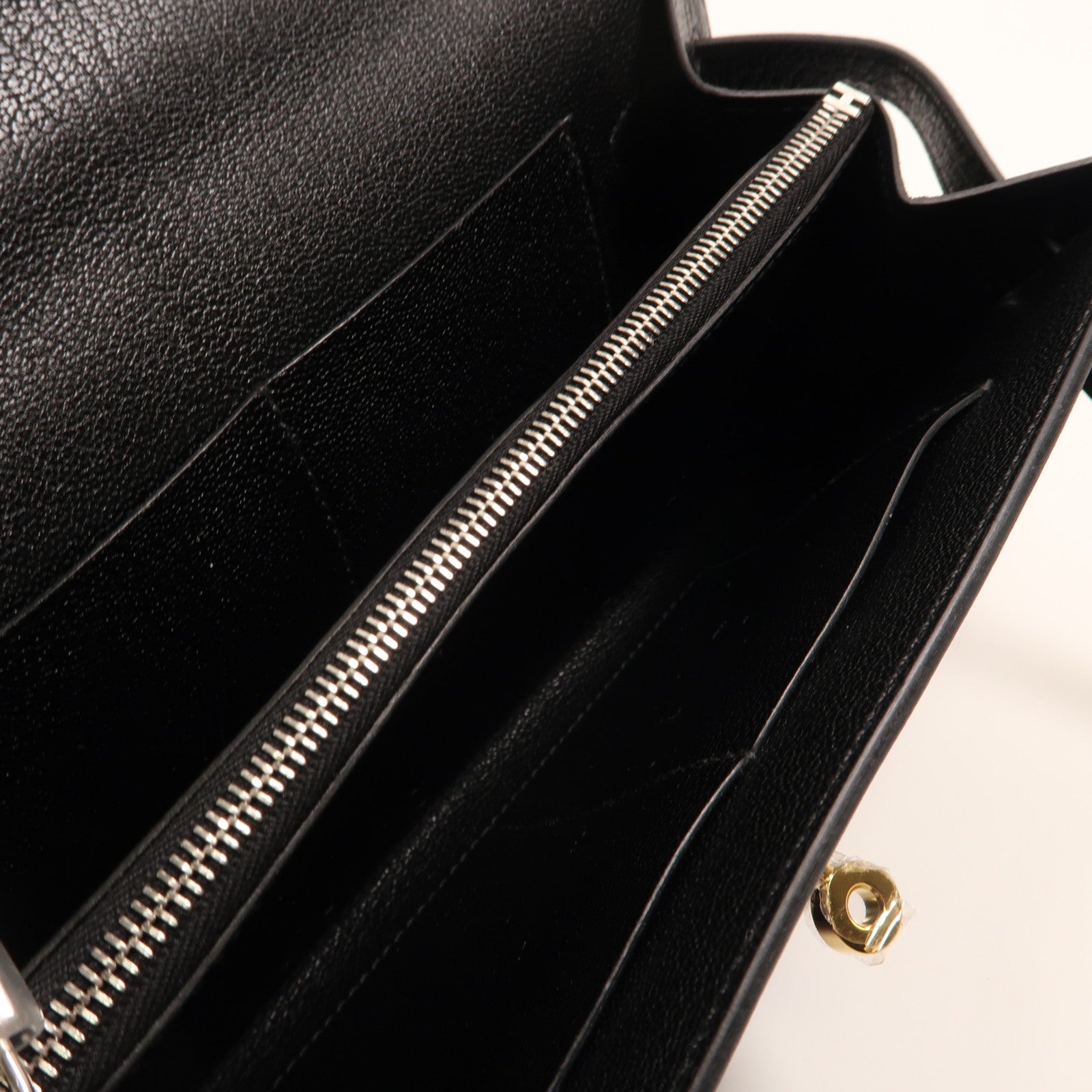 HERMES Chevre皮革Kelly To Go銀扣肩背袋黑色