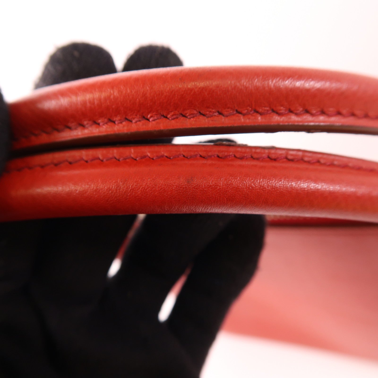 HERMES Epsom皮革Bolide 31銀扣手挽袋Q5 Rouge Casaque