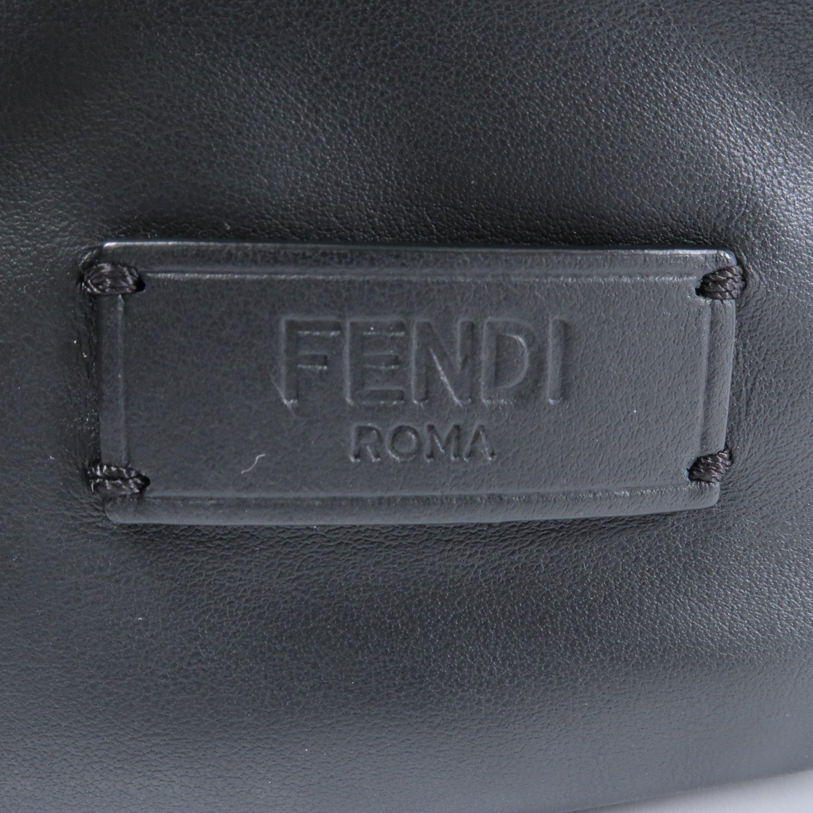 FENDI 牛皮皮革/鱷魚皮革Monster Backpack銀扣背包