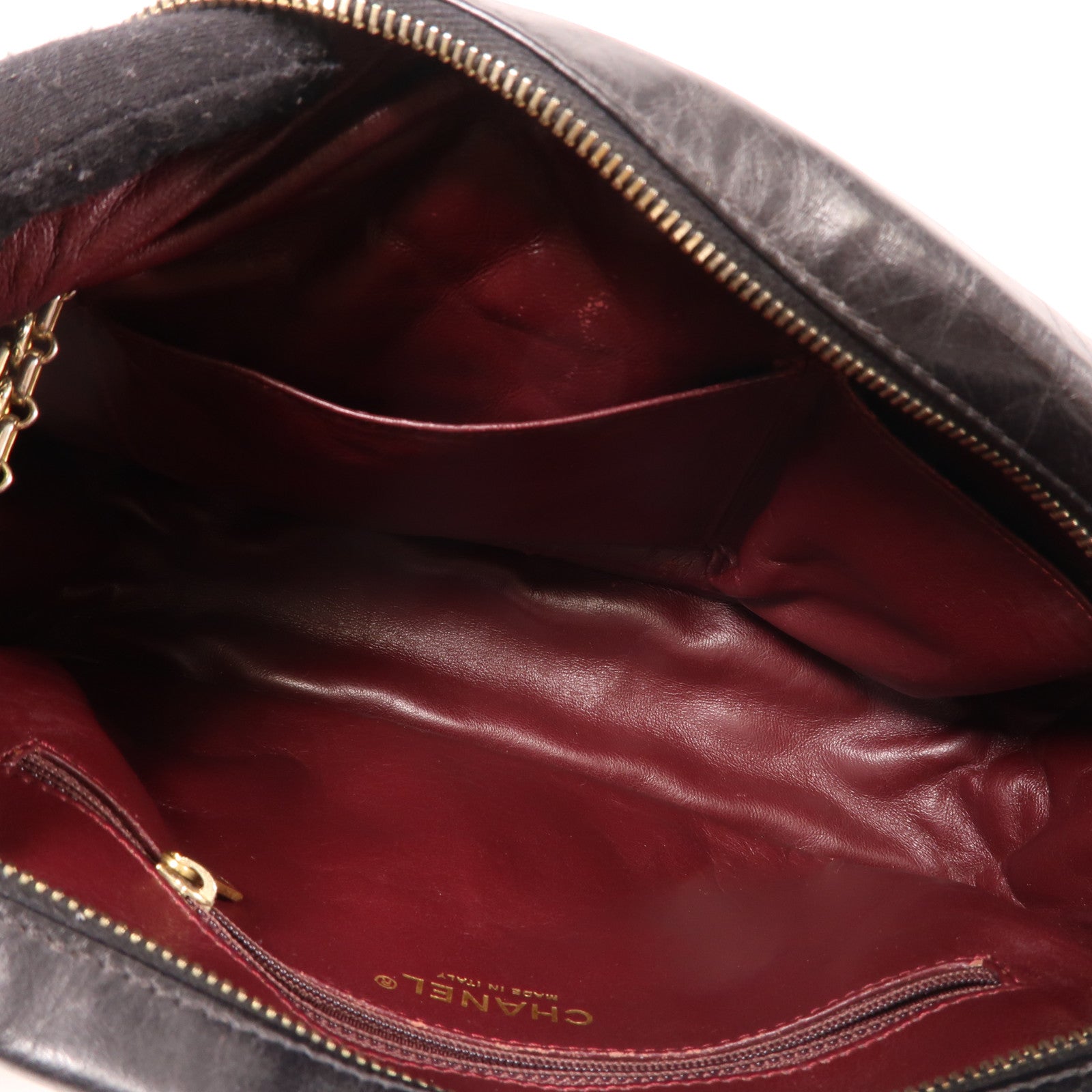 CHANEL 牛皮皮革2.55 Shoulder Bag金扣鏈帶肩背袋黑色