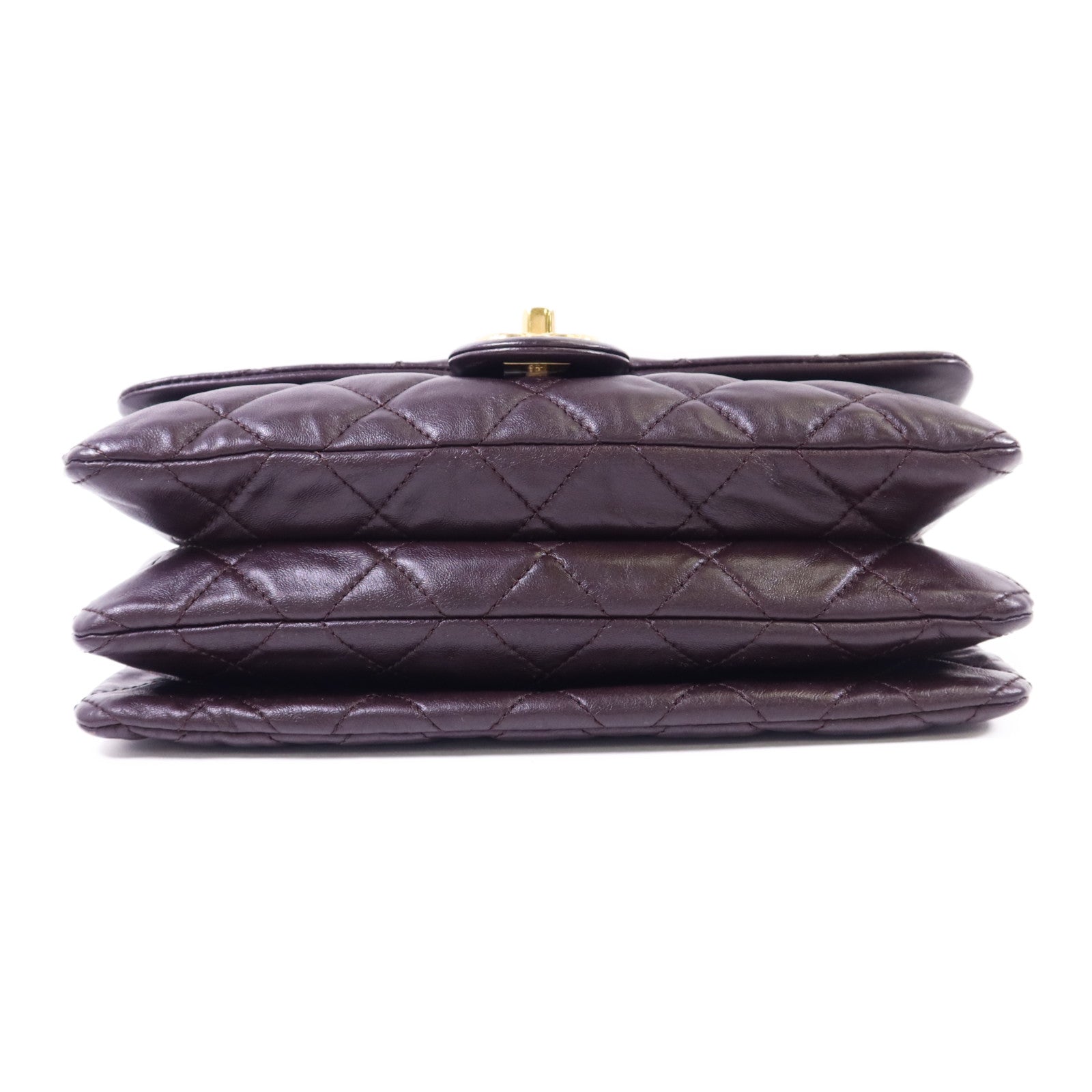 CHANEL 牛皮皮革Chain Shoulder Bag金扣鏈帶肩背袋