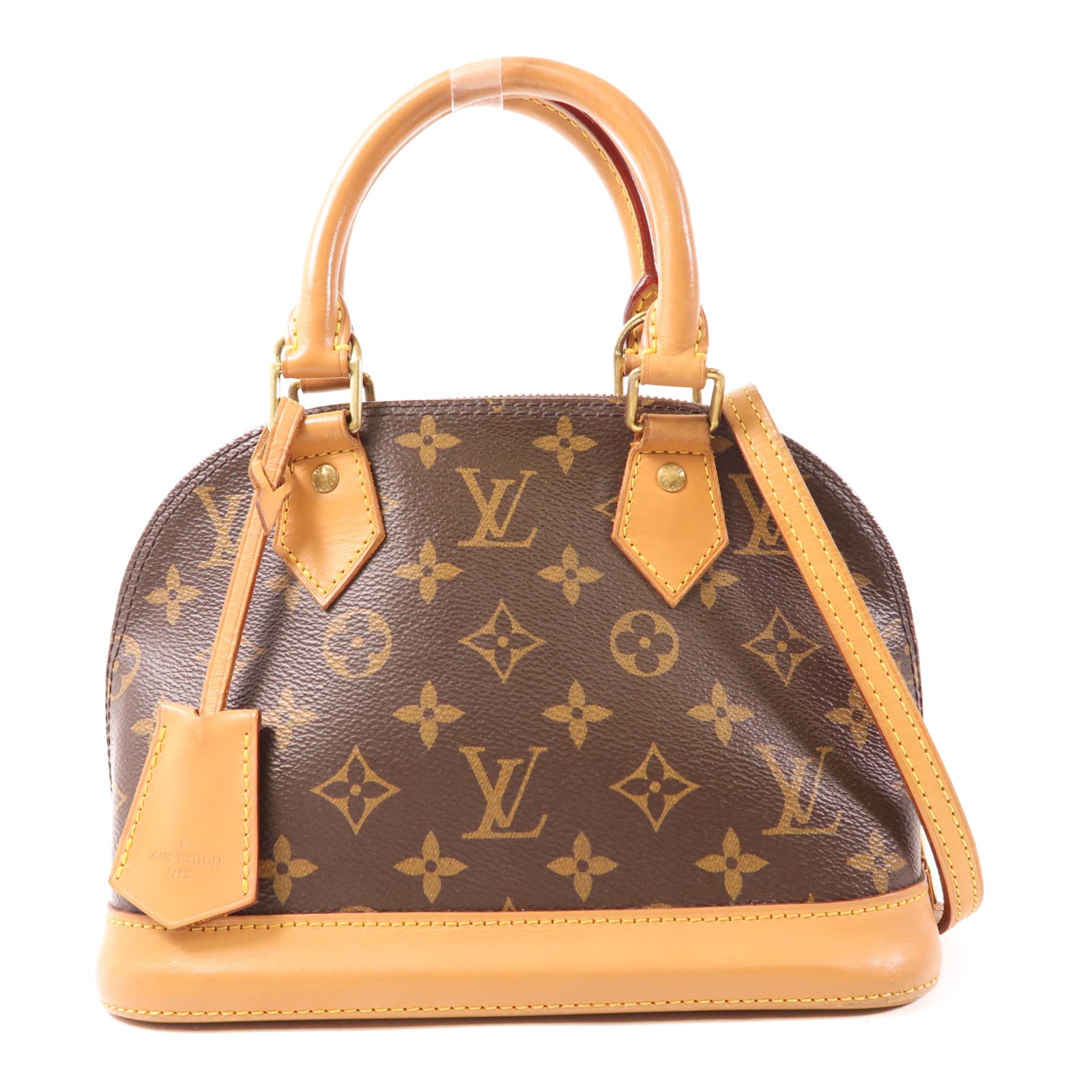LOUIS VUITTON Monogram Alma BB金扣手挽肩背兩用袋