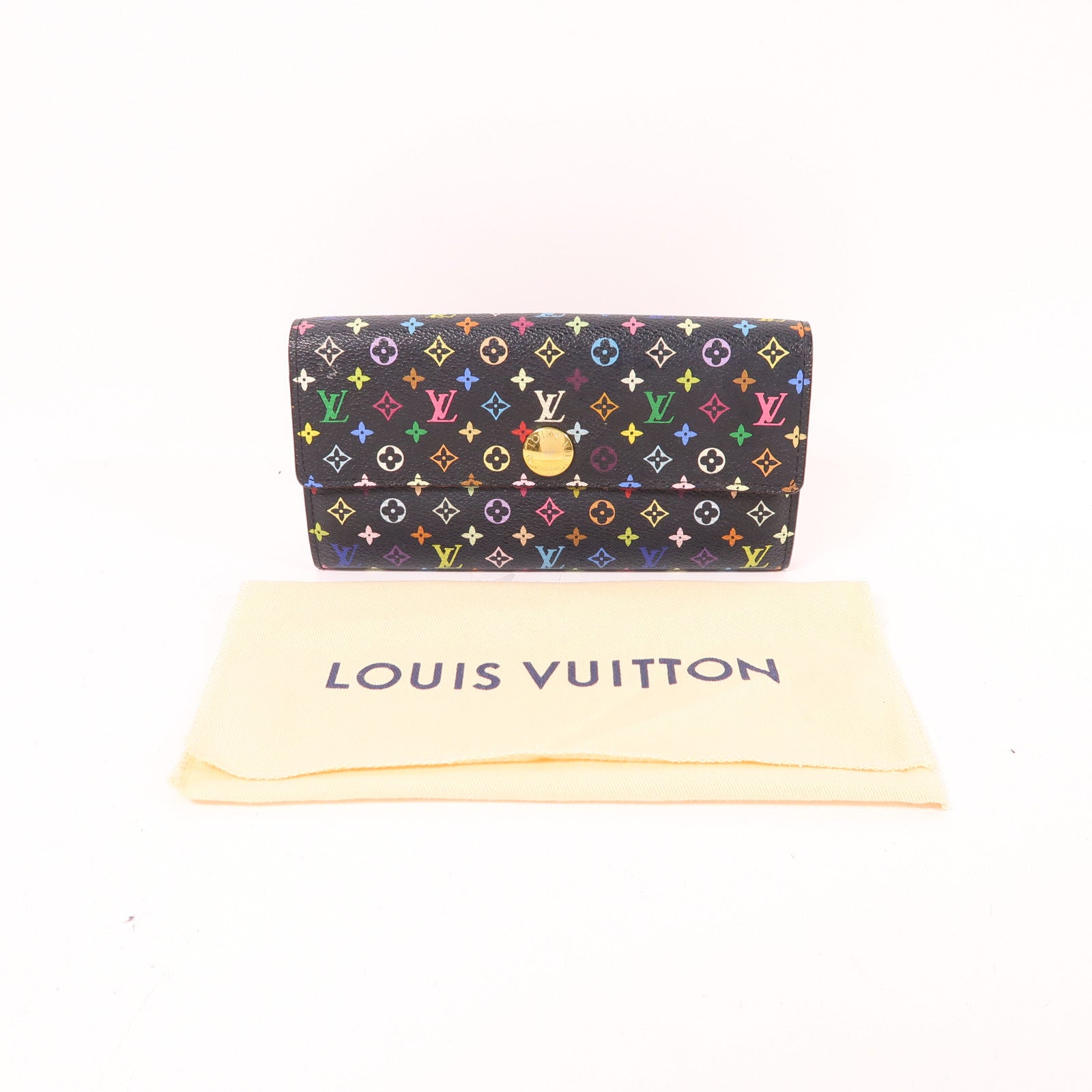 LOUIS VUITTON Monogram Multicolore Portefeuille Sarah金扣長錢包