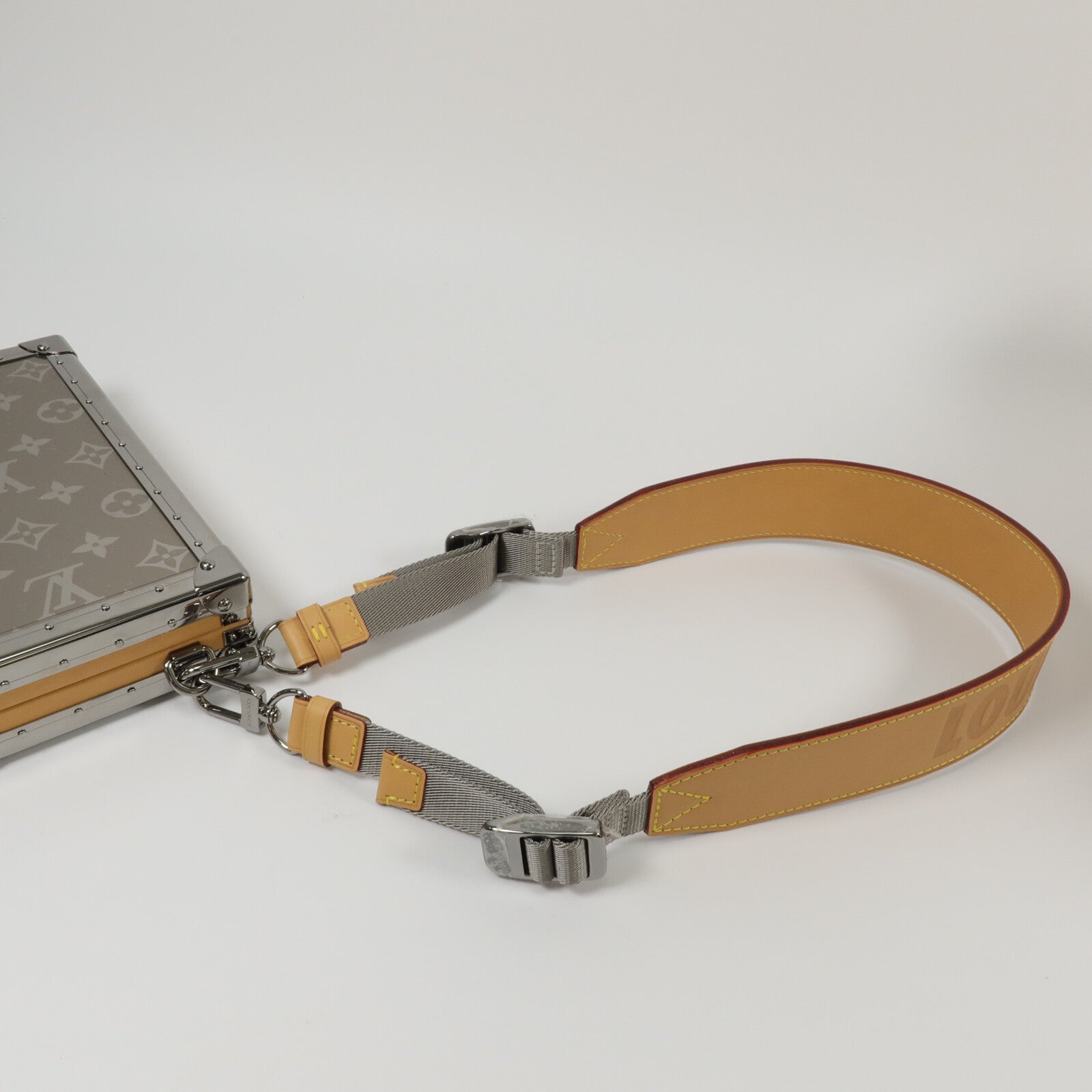 LOUIS VUITTON Monogram Titanium Trunk Wallet Slim肩背袋