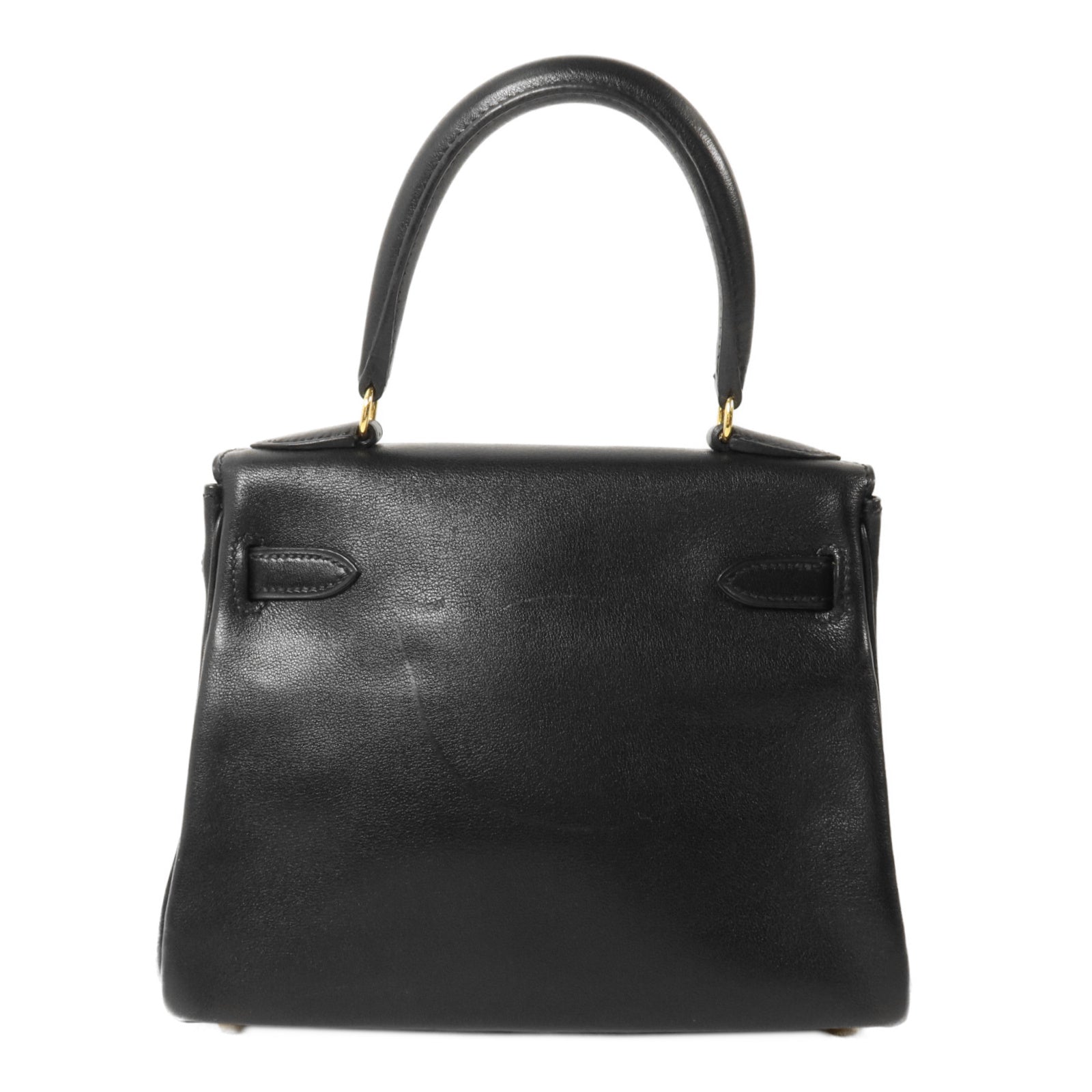 HERMES Gulliver皮革Vintage Mini Kelly手挽肩背兩用袋Noir
