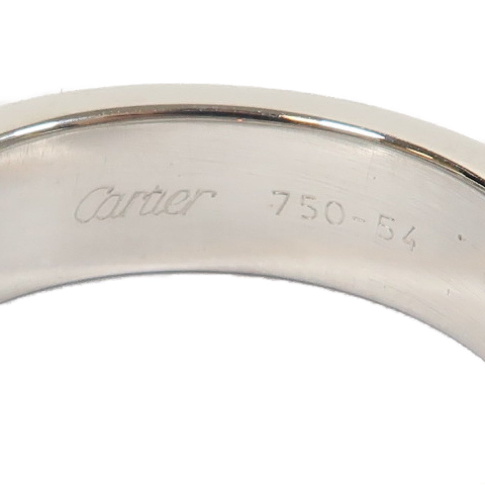 CARTIER 18K白金Love Ring 3 Diamonds鑽石戒指銀色US#6.75
