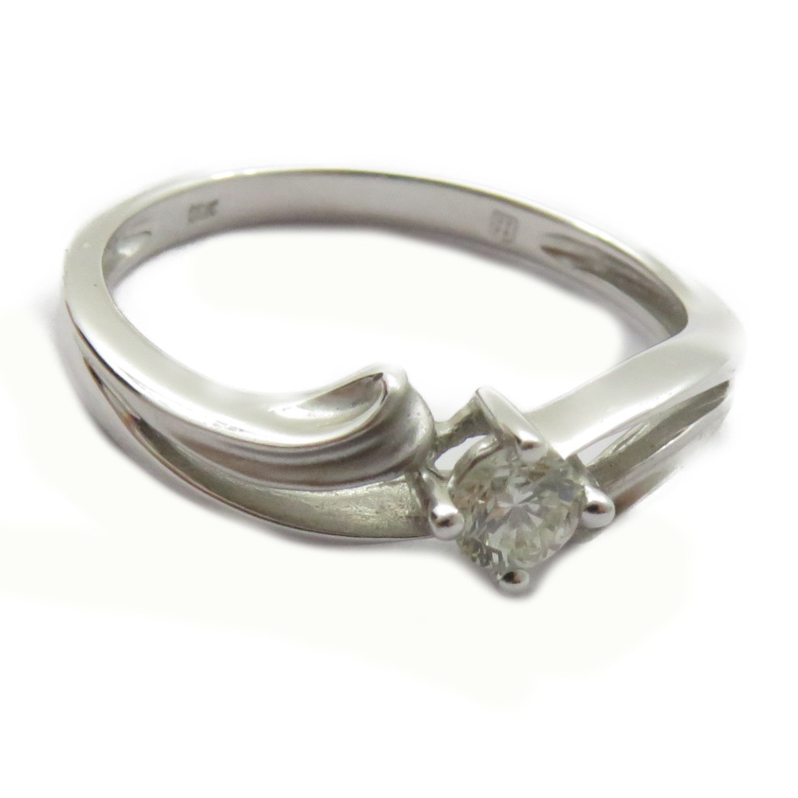 JEWELRY 【激減優惠】18K白金Diamond Ring 0.18ct鑽石戒指US#5.25