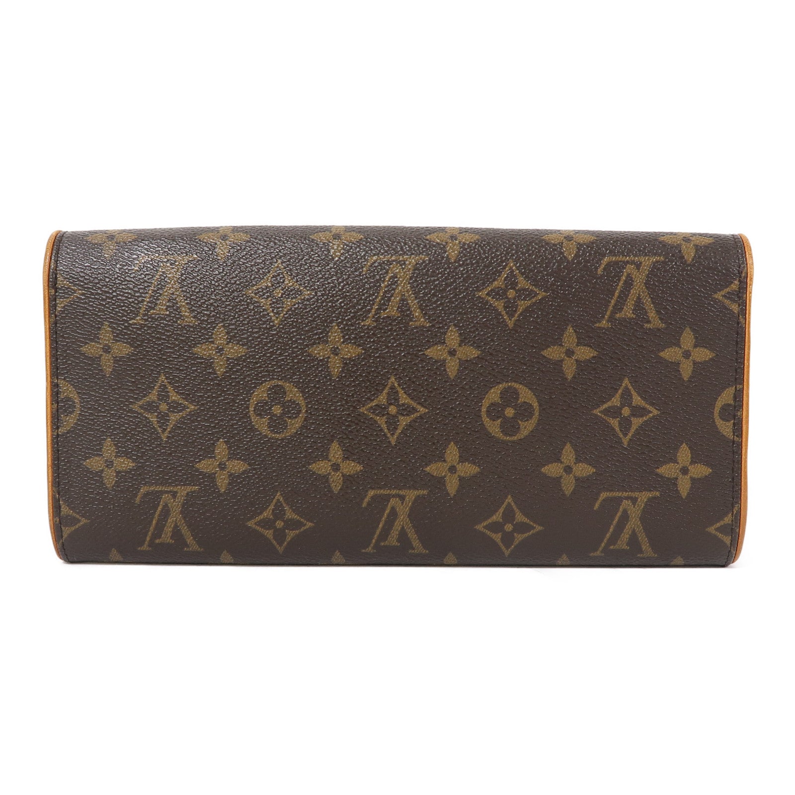 LOUIS VUITTON 【激減優惠】Monogram Pochette Twin GM金扣肩背袋啡色