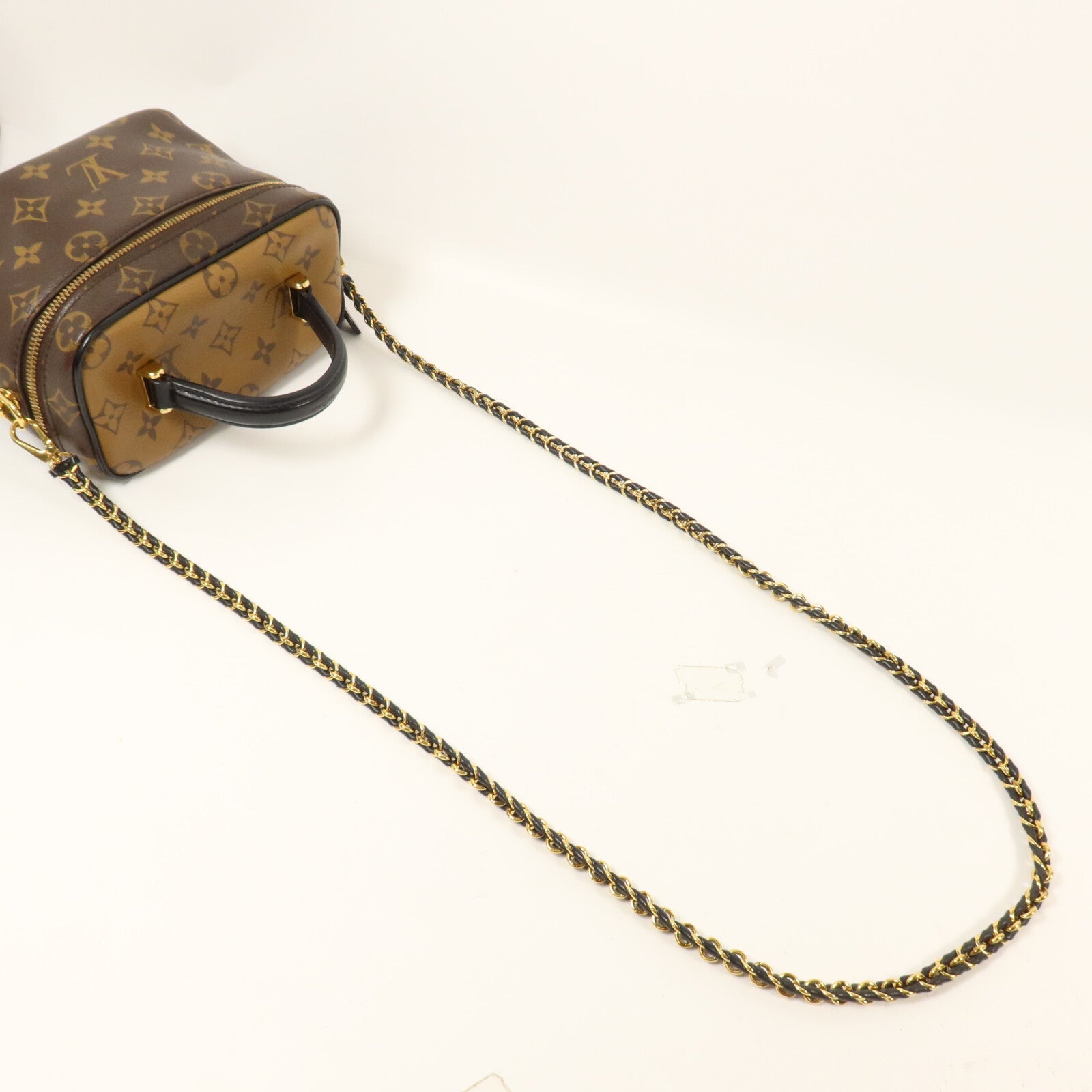 LOUIS VUITTON Monogram Reverse Vanity PM鏈帶手挽肩背兩用袋