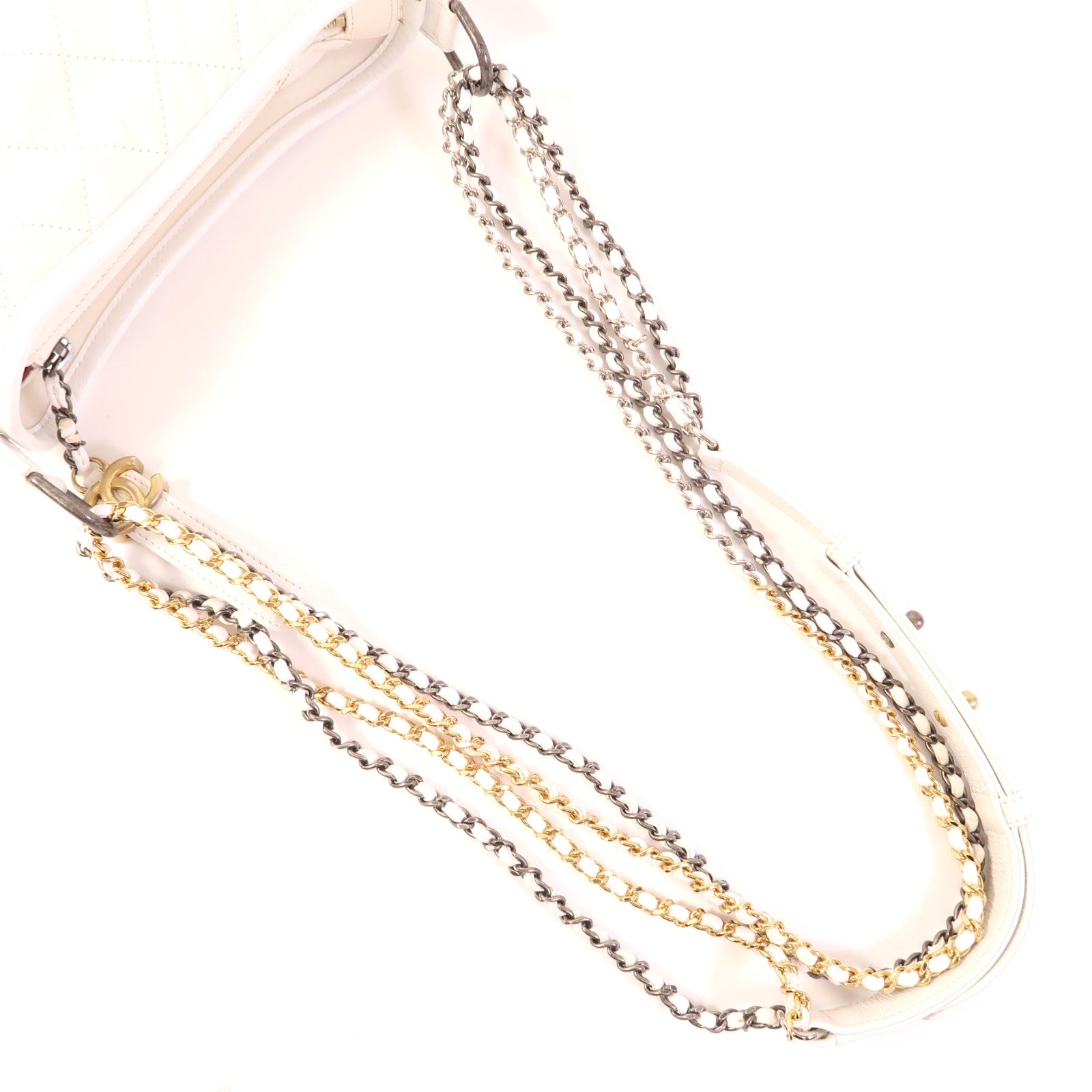 CHANEL 羊皮皮革Gabrielle Small鏈帶肩背袋