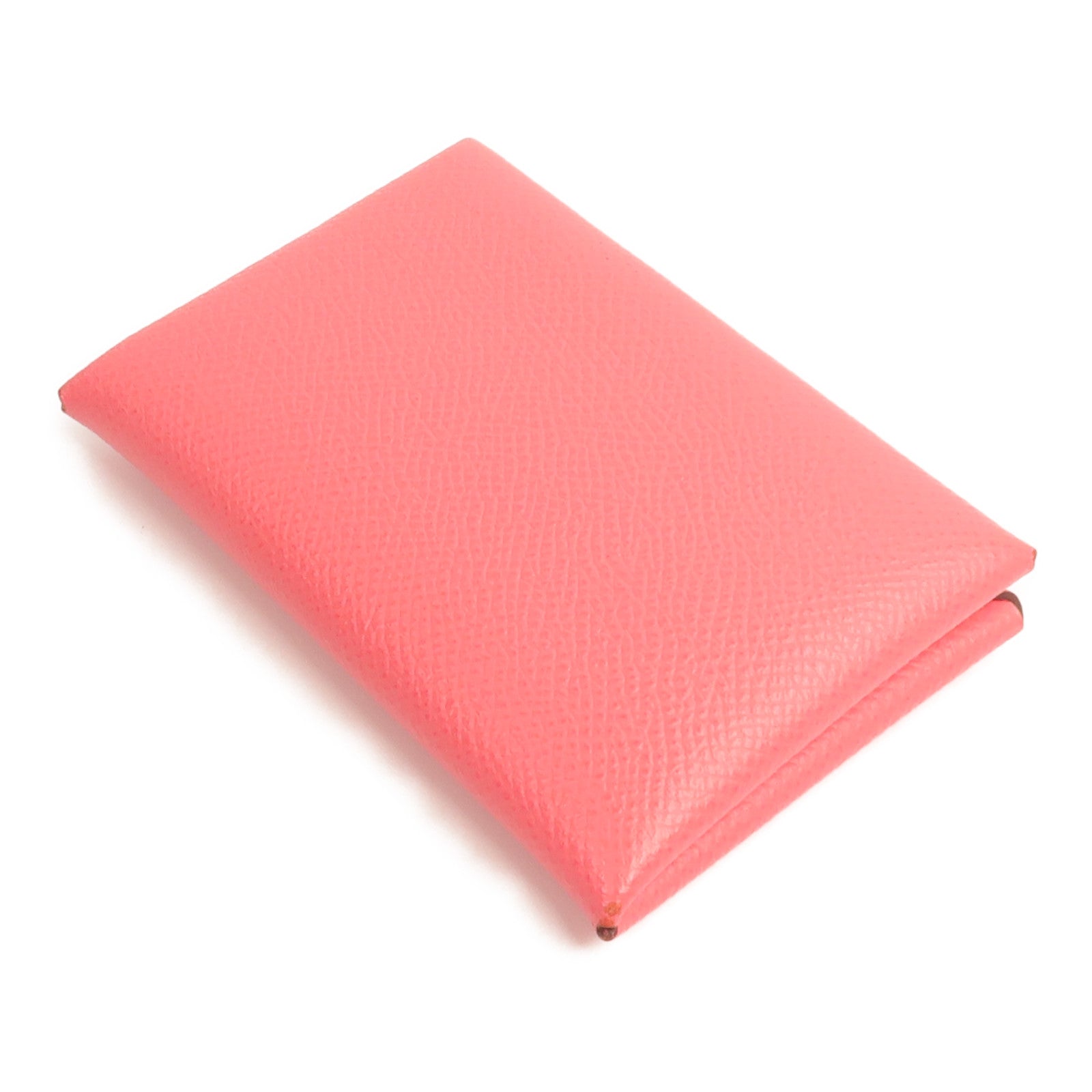 HERMES Epsom皮革Calvi Card Holder卡片套Rose Jaipur