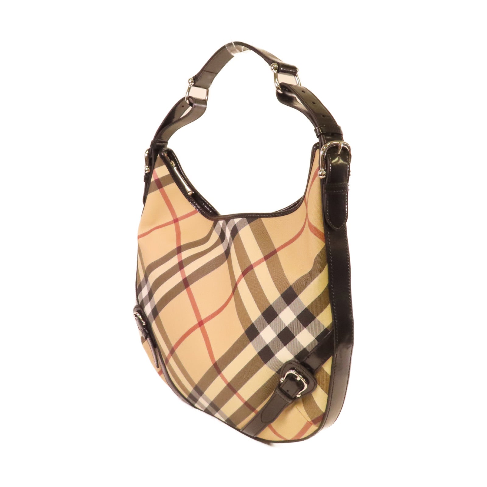 BURBERRY 【激減優惠】塗層帆布Shoulder Bag肩背袋米色/啡色/黑色