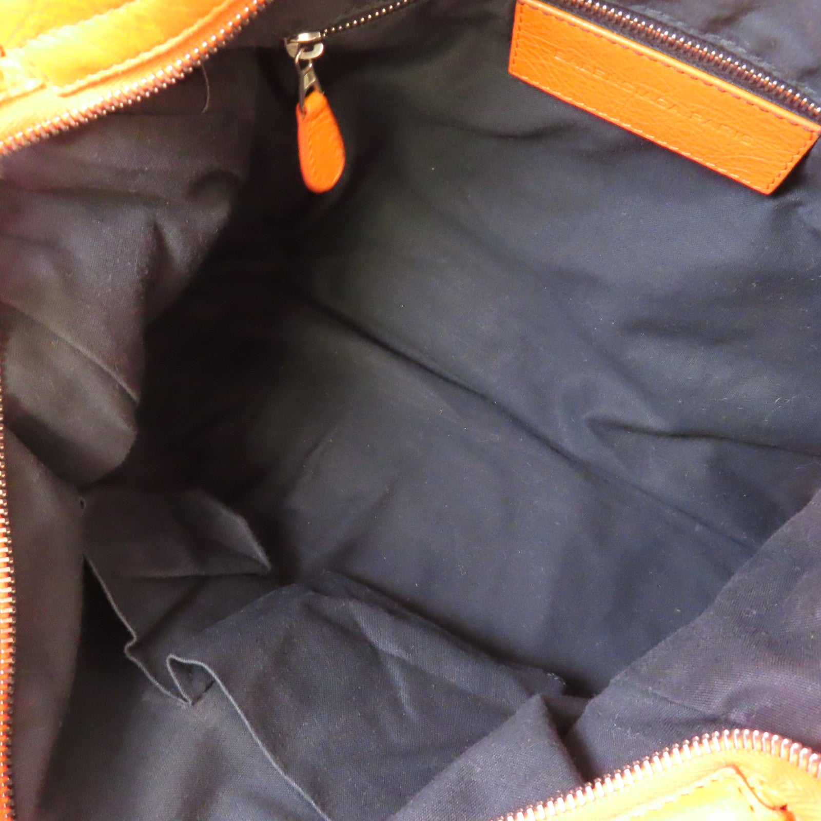 BALENCIAGA 羊皮皮革Velo Giant 2Way Shoulder Bag銀扣手挽肩背兩用袋橙色