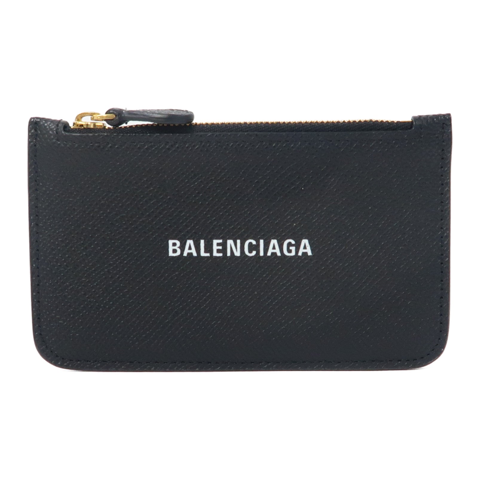 BALENCIAGA 牛皮皮革Card Case金扣卡片套黑色