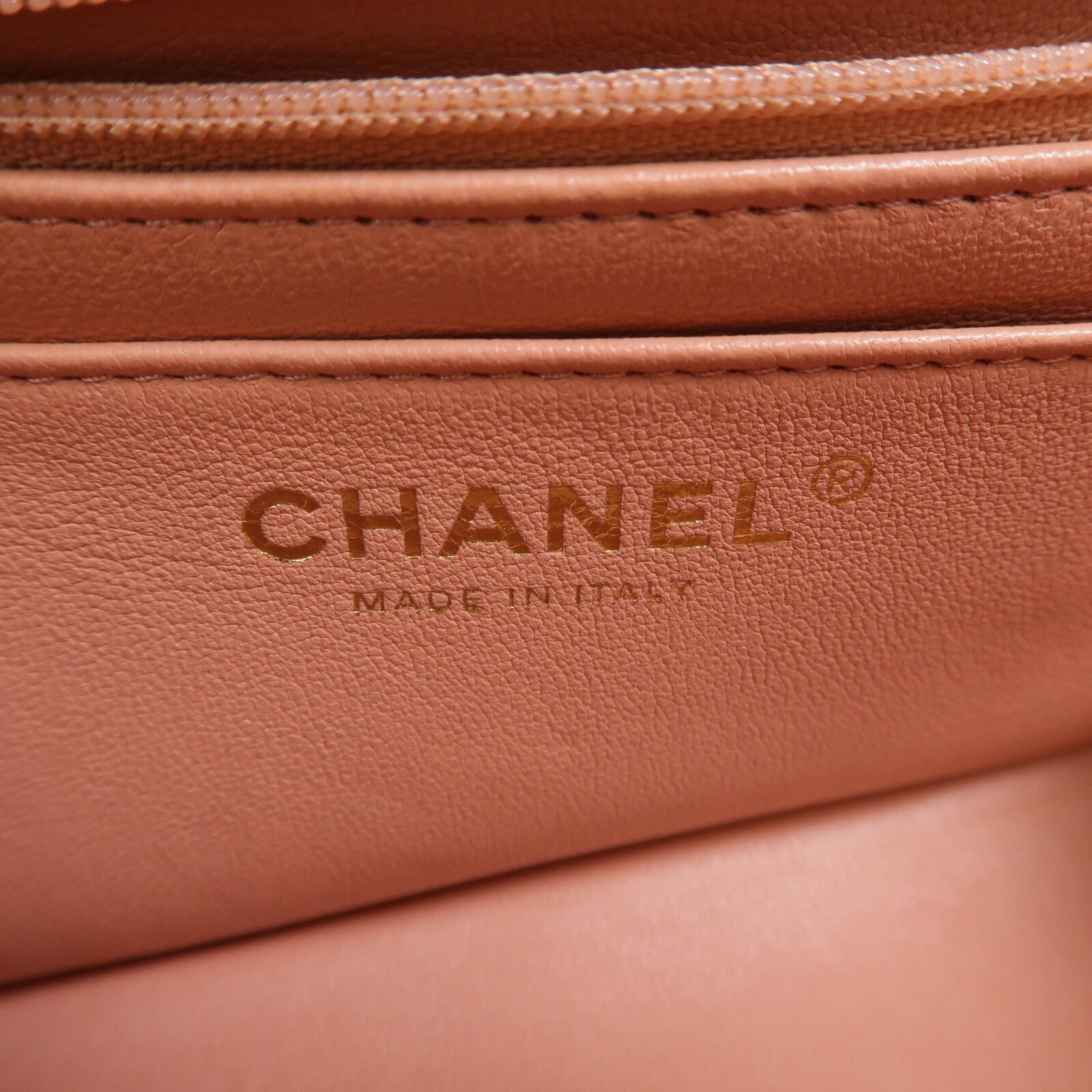 CHANEL 羊皮皮革Mini Flap Bag With Top Handle鏈帶手挽肩背兩用袋