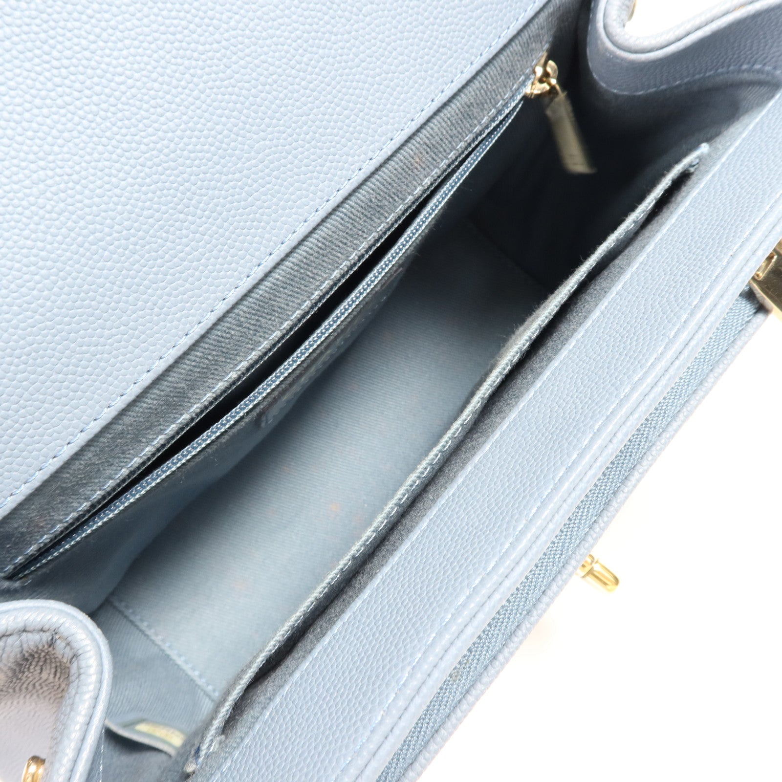 CHANEL 牛皮皮革Chain Shoulder金扣手挽肩背兩用袋