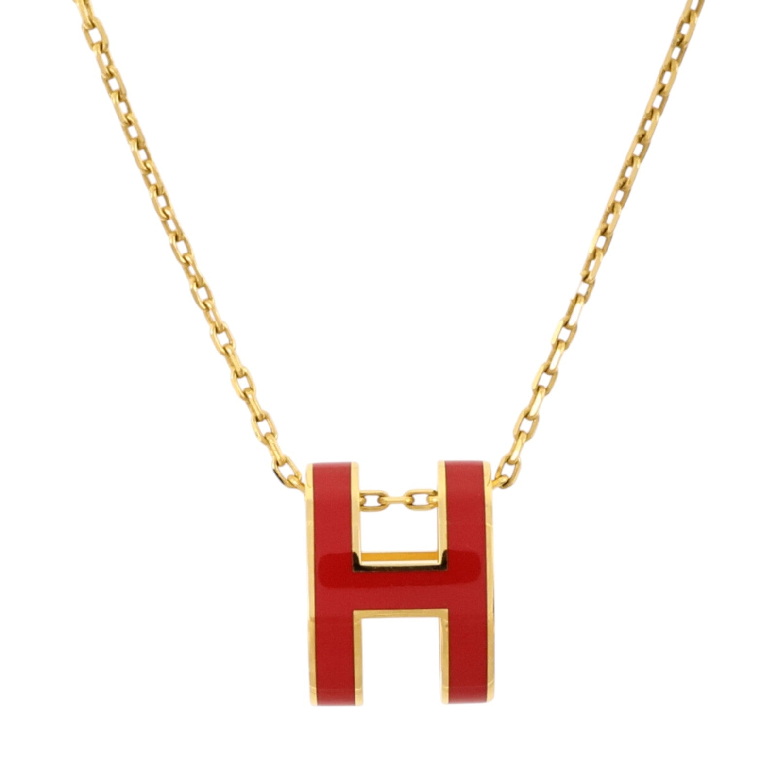 HERMES 金屬/琺瑯Pop H項鏈