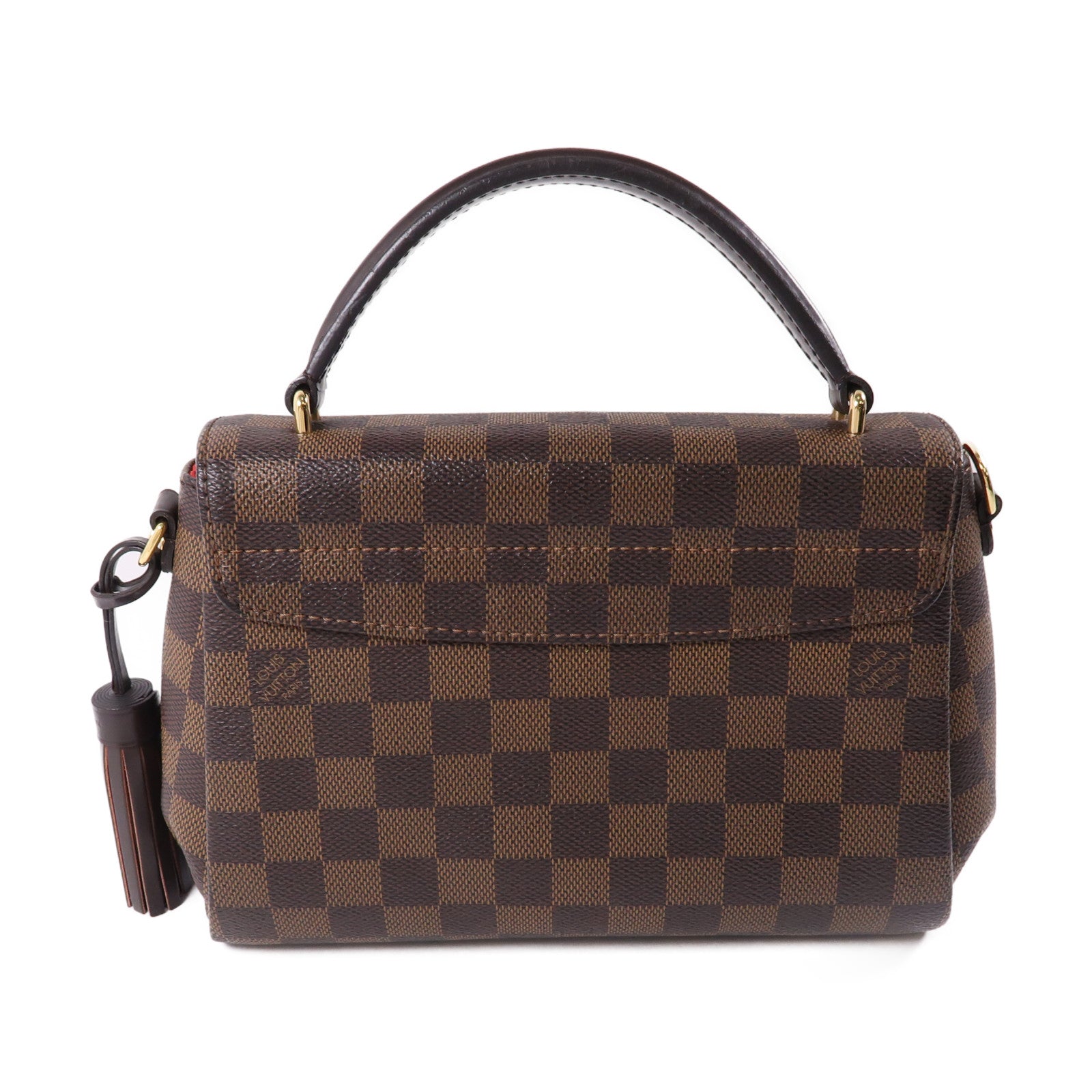 LOUIS VUITTON Damier Croisette金扣手挽肩背兩用袋啡色