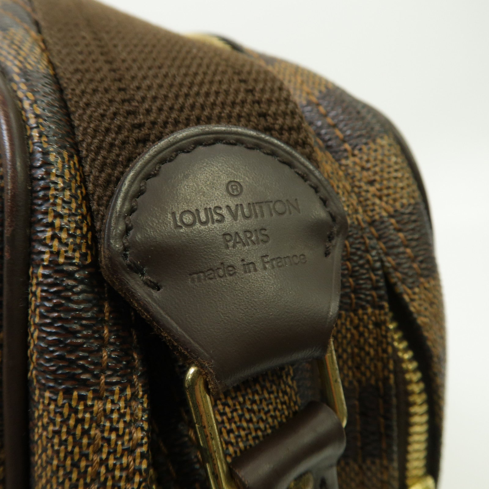 LOUIS VUITTON Damier Reporter PM金扣肩背袋啡色