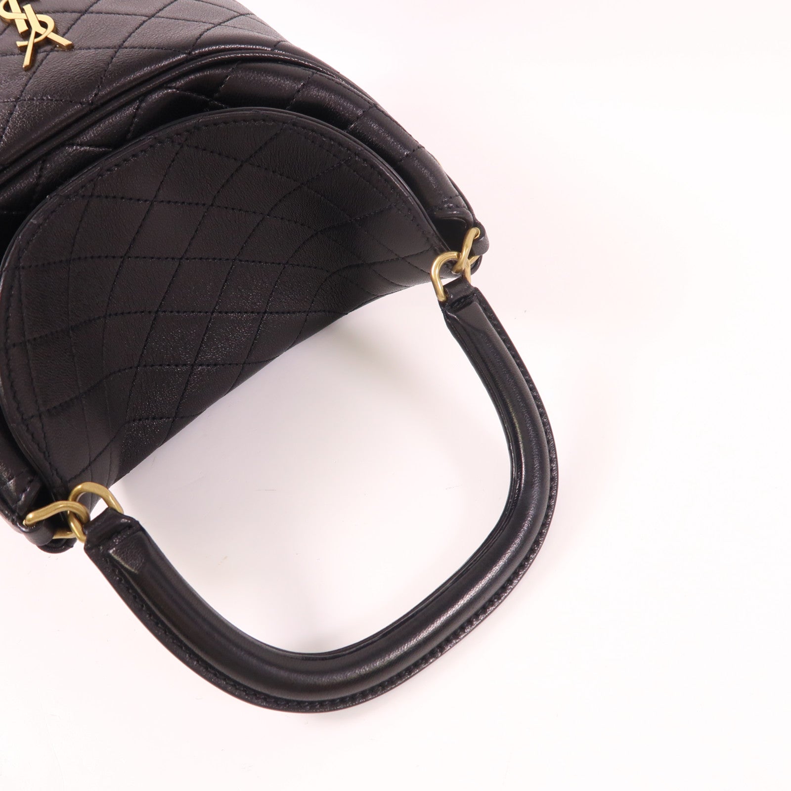 SAINT LAURENT 牛皮皮革GABY Bucket Bag金扣手挽肩背兩用袋