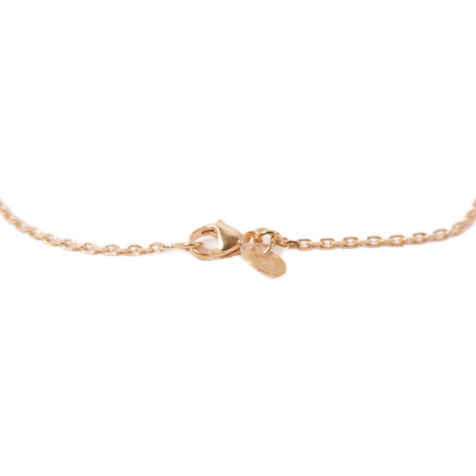 HERMES 金屬Pendant As De Coeur項鏈白色/啡色
