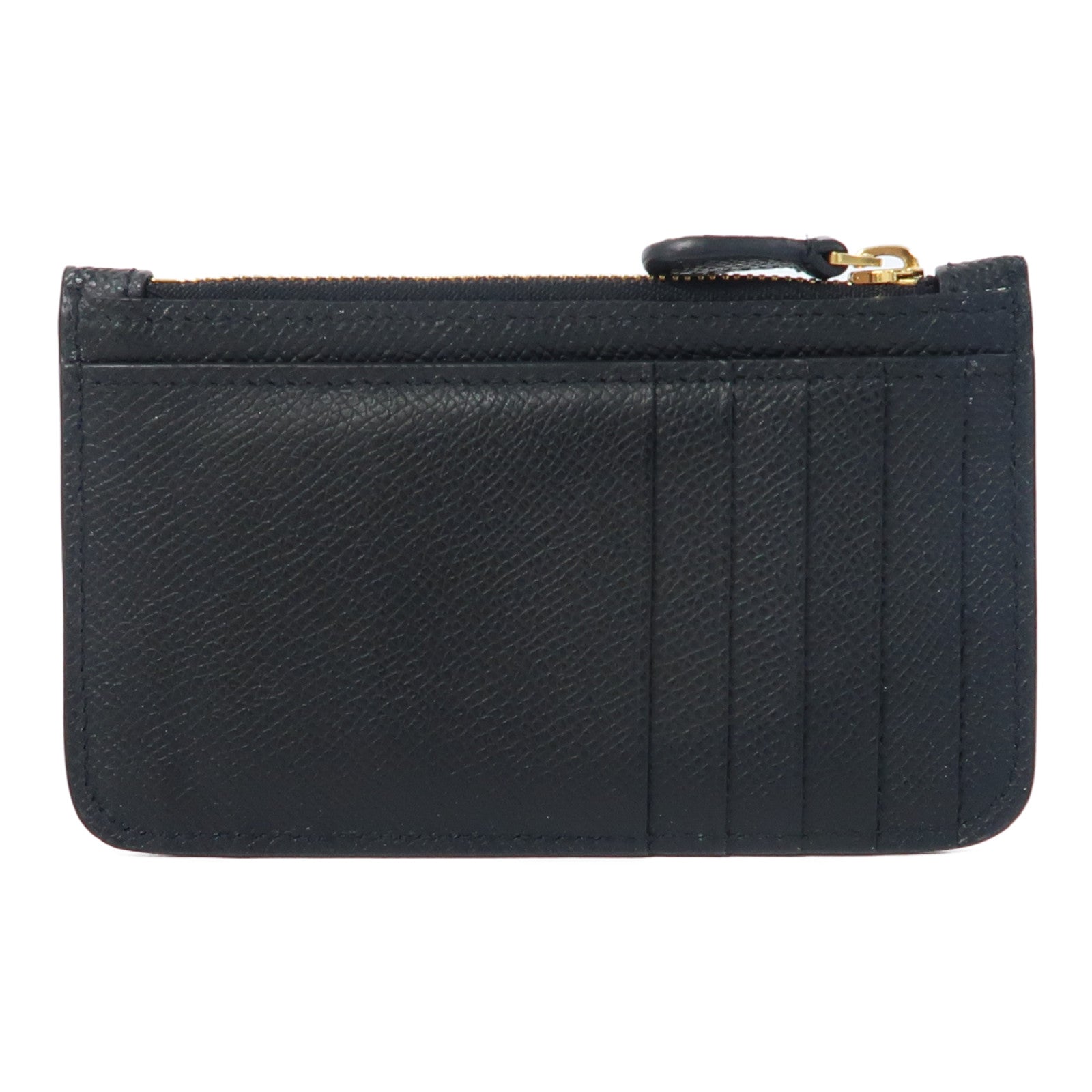 BALENCIAGA 牛皮皮革Card Case金扣卡片套黑色