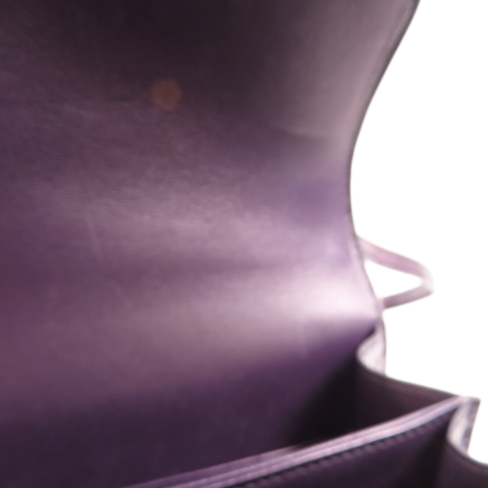 HERMES 皮革Constance Mini銀扣肩背袋Amethyst