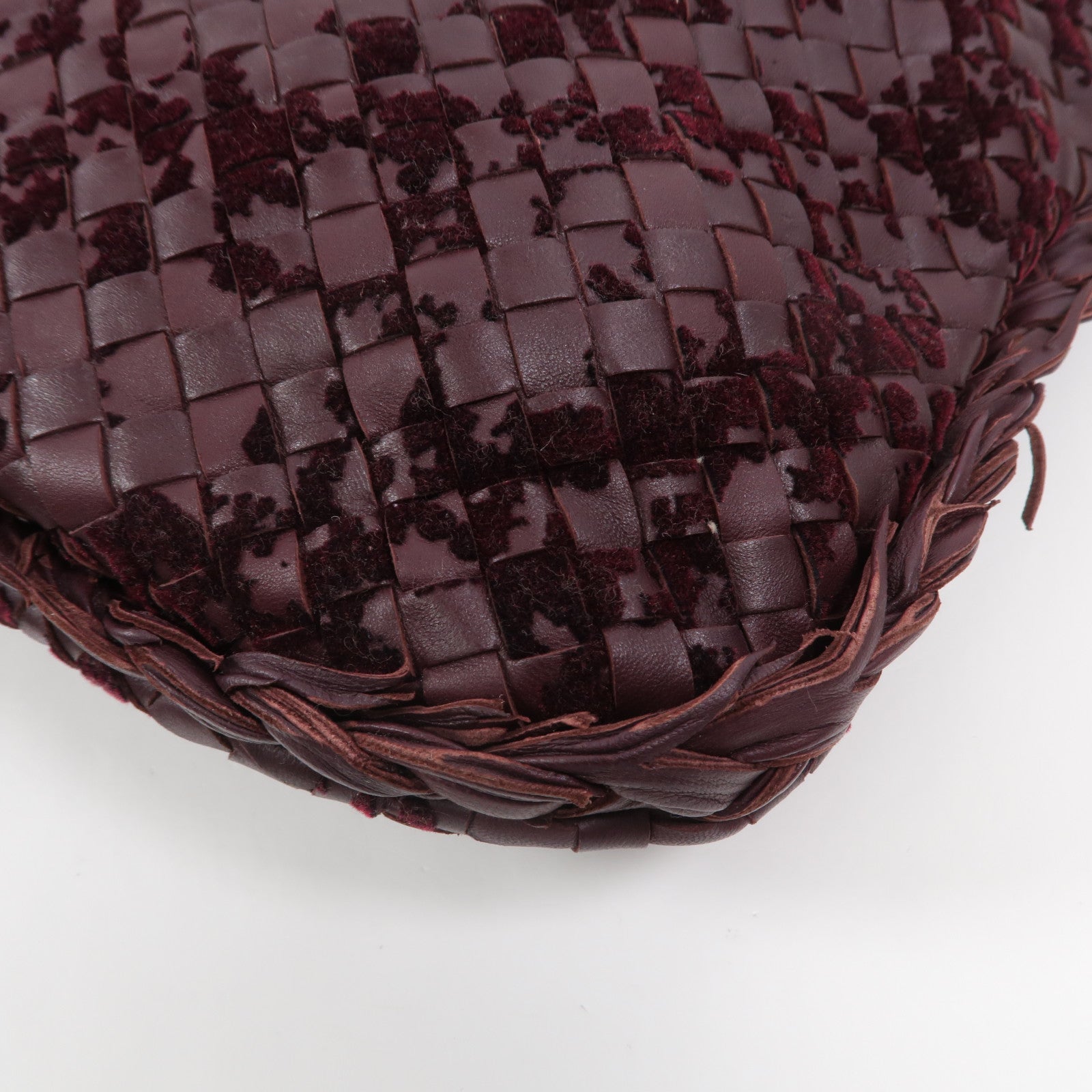 BOTTEGA VENETA 牛皮皮革/天鵝絨Intrecciato Hobo手挽袋
