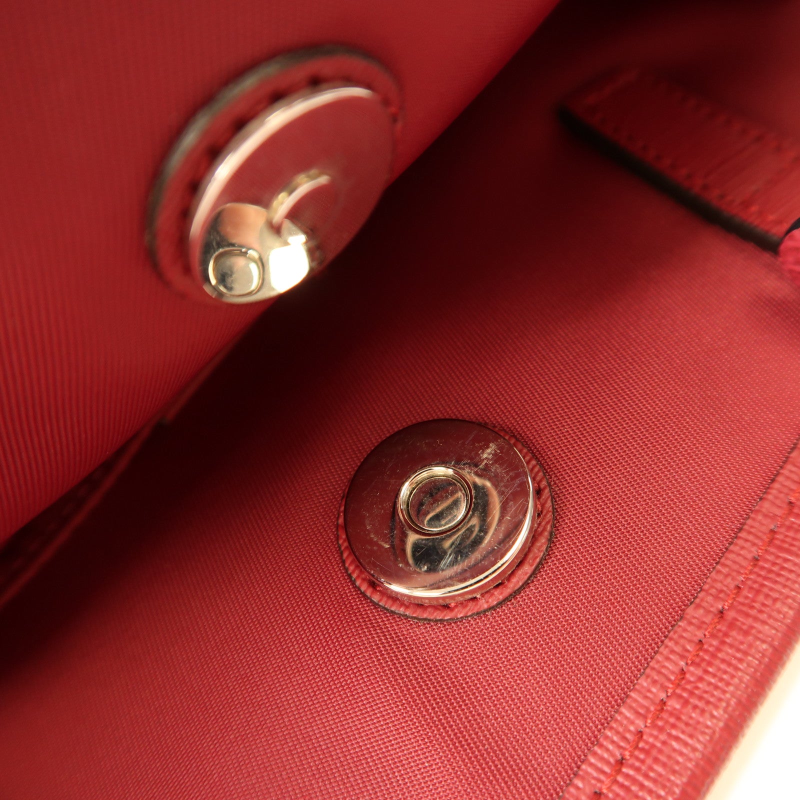 GUCCI 塗層帆布Hand Bag金扣手挽袋紅色/彩色