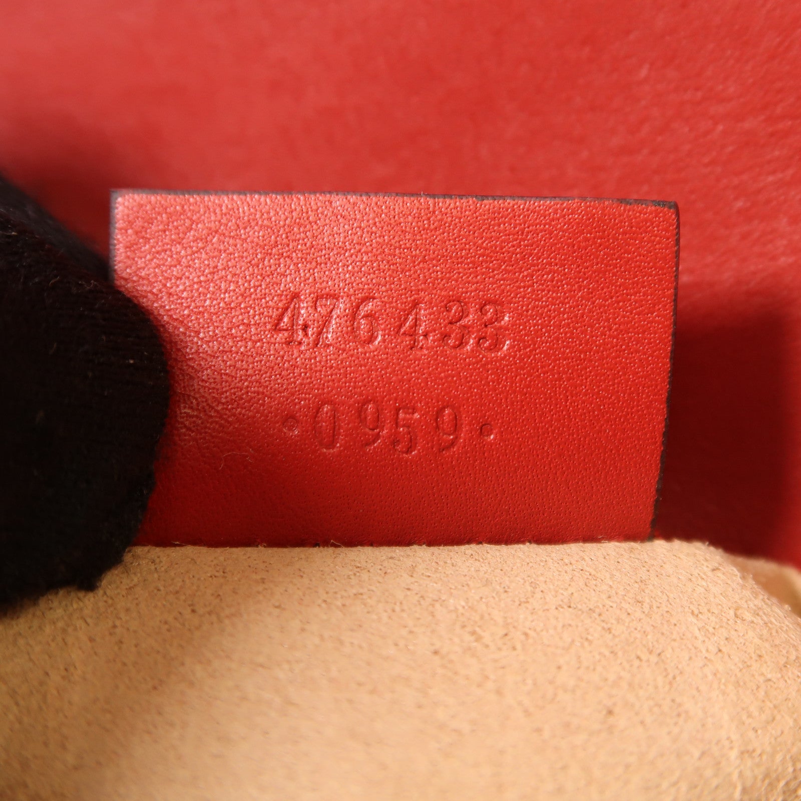 GUCCI 皮革GG Marmont金扣鏈帶肩背袋紅色