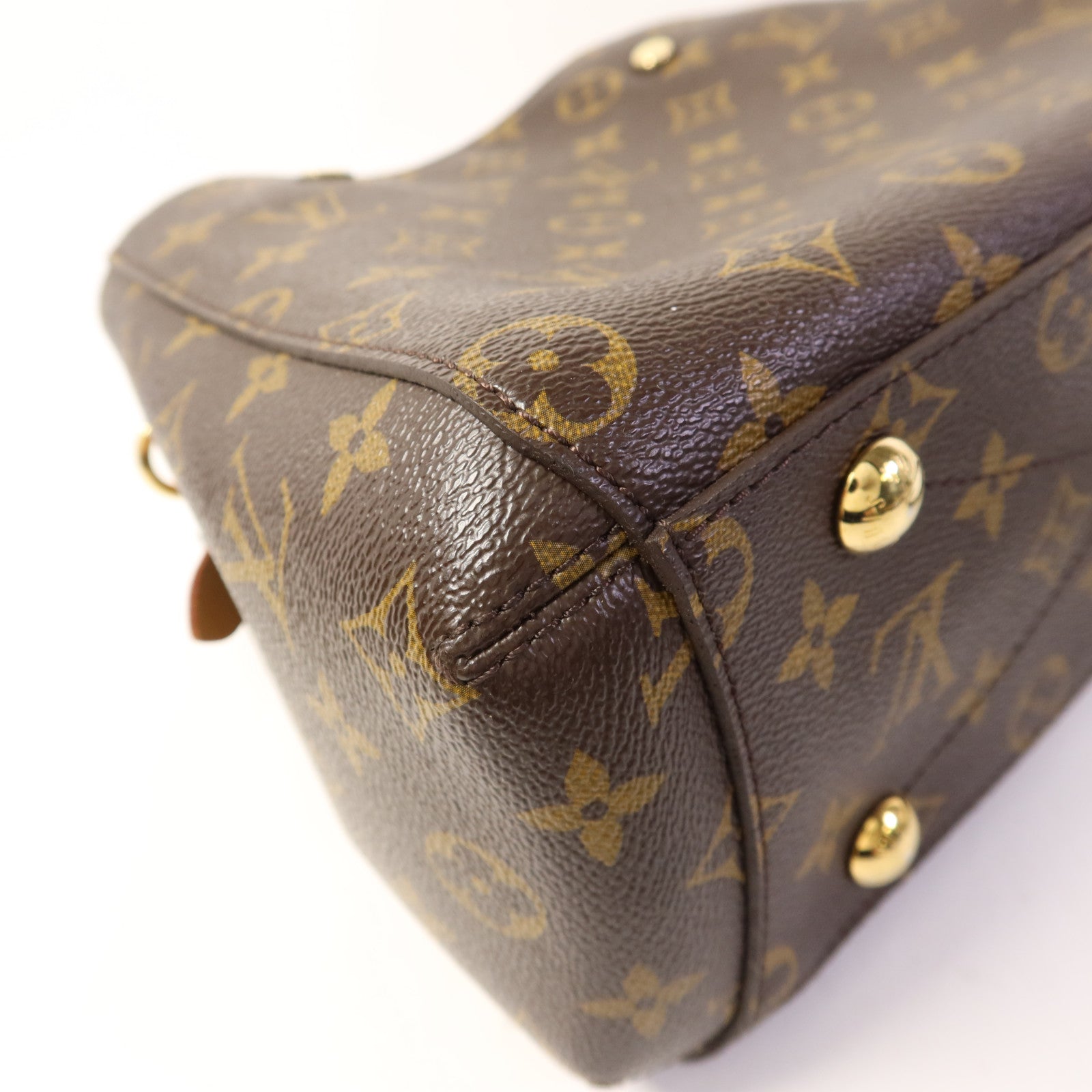 LOUIS VUITTON Monogram Montaigne BB金扣手挽肩背兩用袋棕色