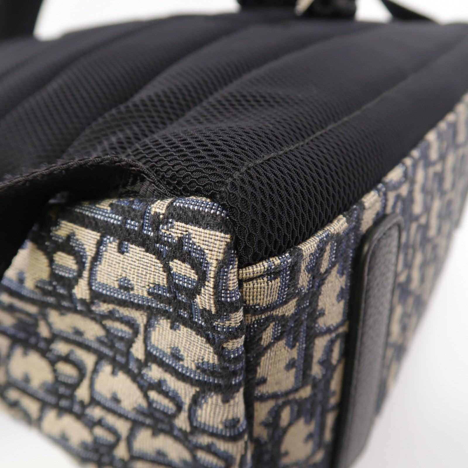 Dior 帆布Rider Backpack銀扣背包藍色