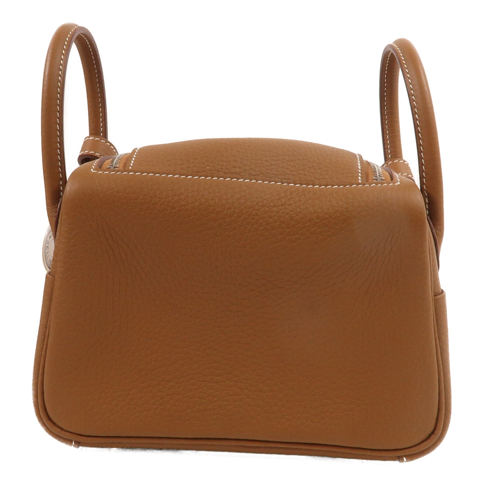 HERMES Clemence皮革Mini Lindy手挽肩背兩用袋Gold