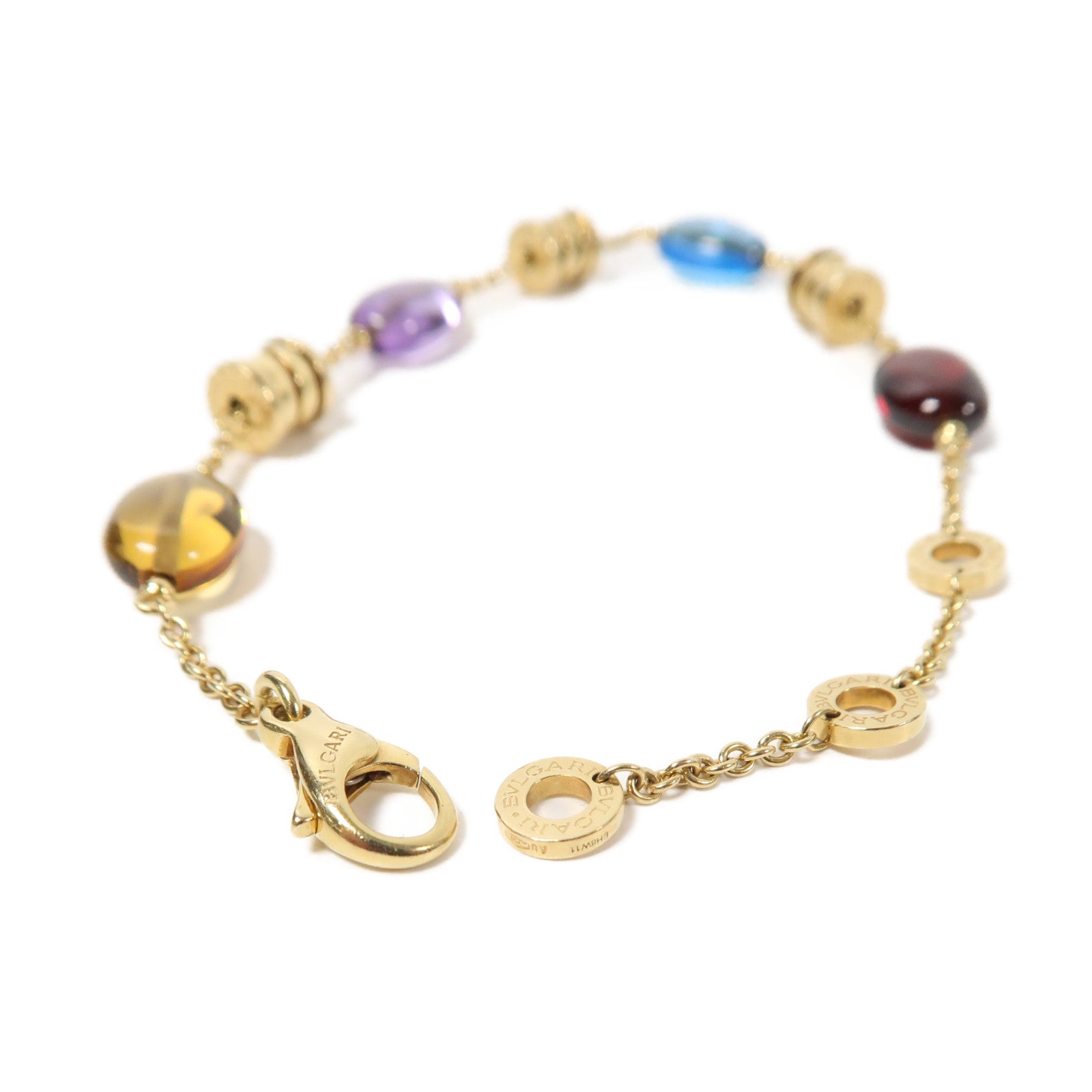 BVLGARI 18K黃金Multi Bracelet手鏈金色/紫色/藍色
