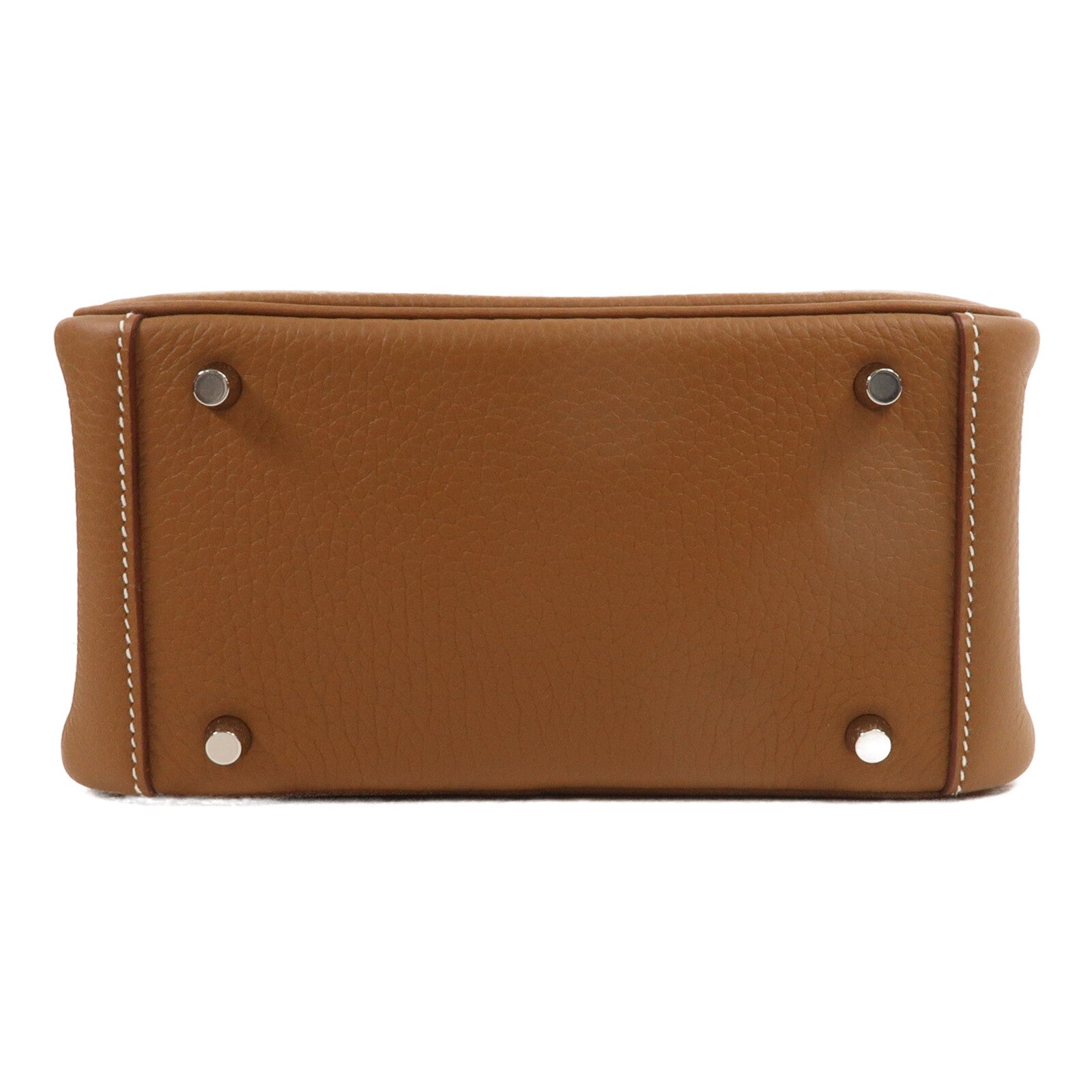 HERMES Clemence皮革Mini Lindy手挽肩背兩用袋Gold