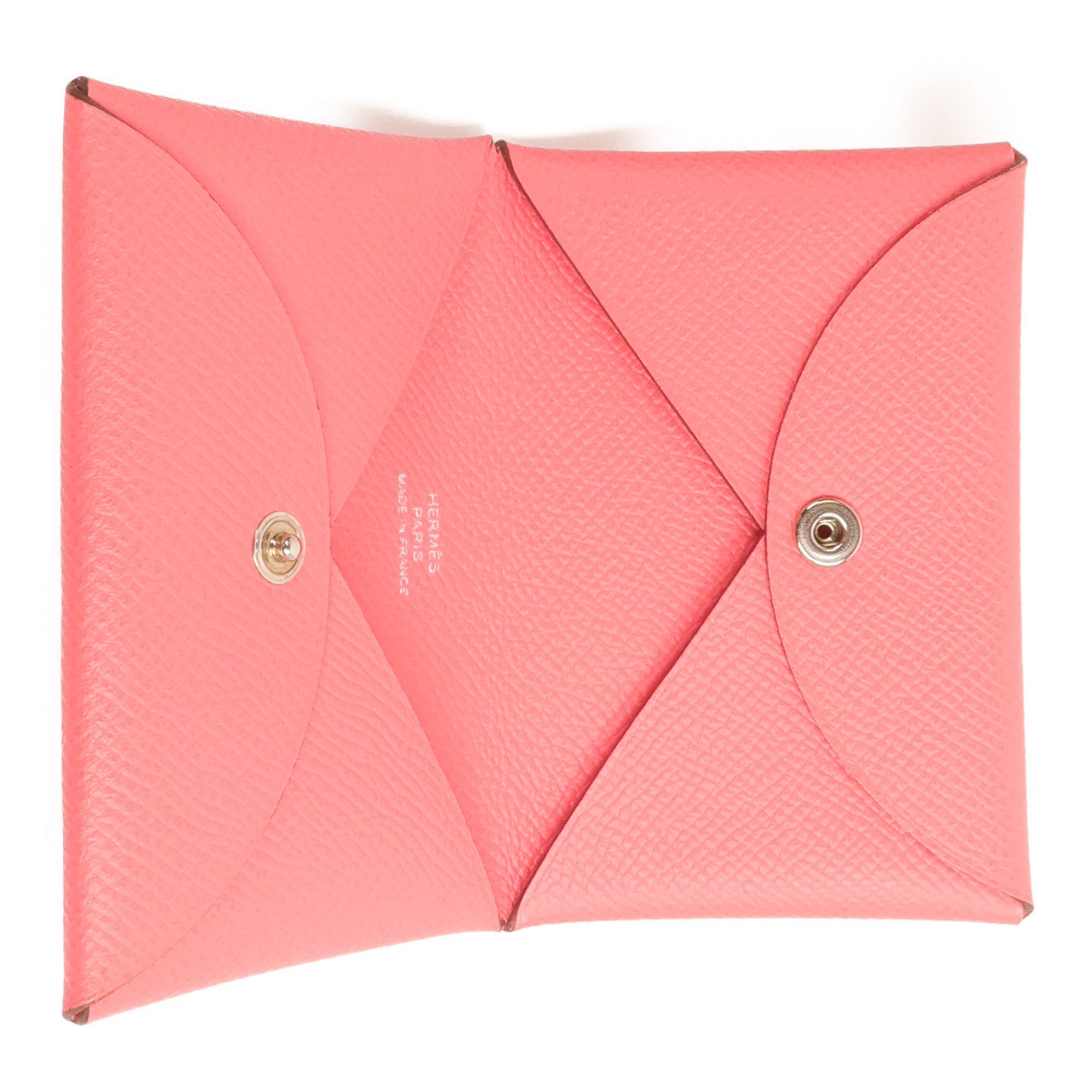 HERMES Epsom皮革Calvi Card Holder卡片套Rose Jaipur