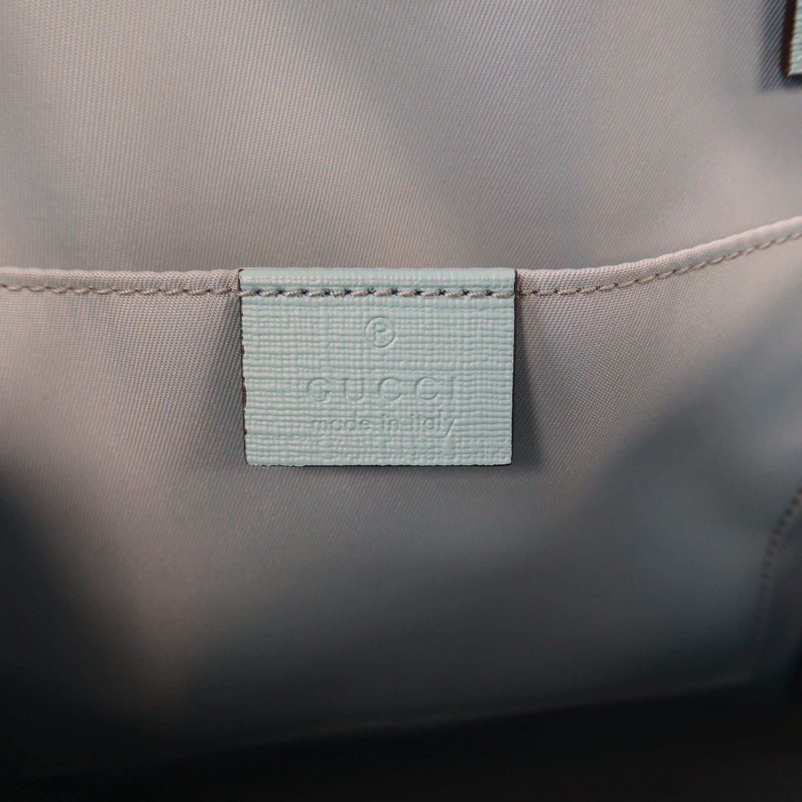 GUCCI 塗層帆布Star Print Tote Bag銀扣手挽袋藍色