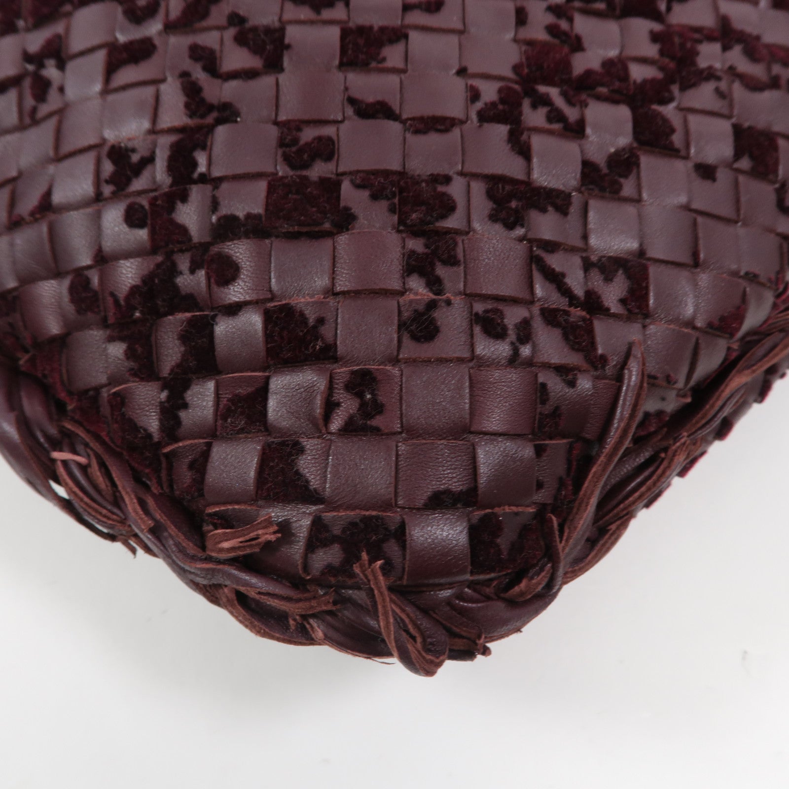 BOTTEGA VENETA 牛皮皮革/天鵝絨Intrecciato Hobo手挽袋