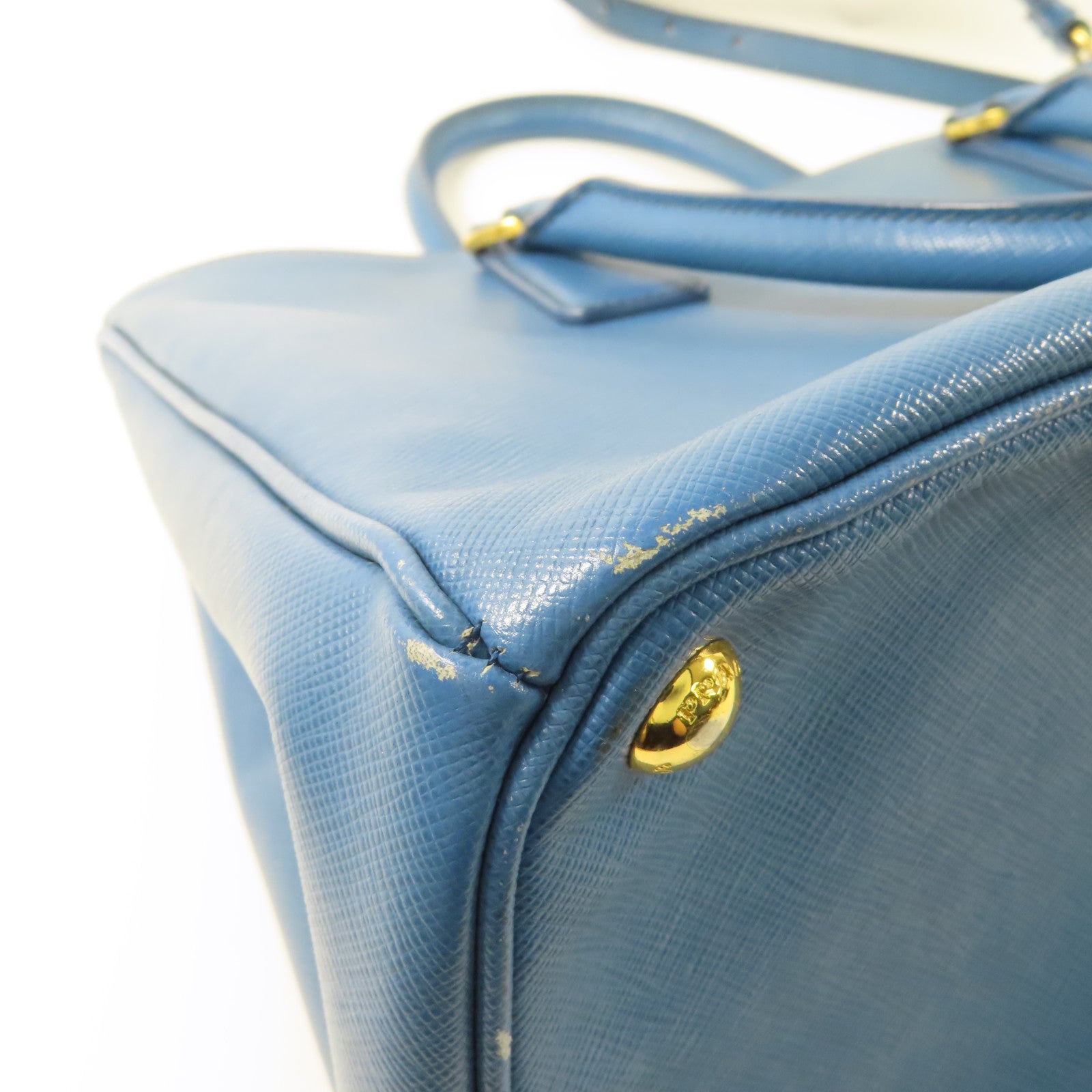 PRADA Galleria 2 Way Shoulder Hand Bag BN2274 Saffiano Leather Blue