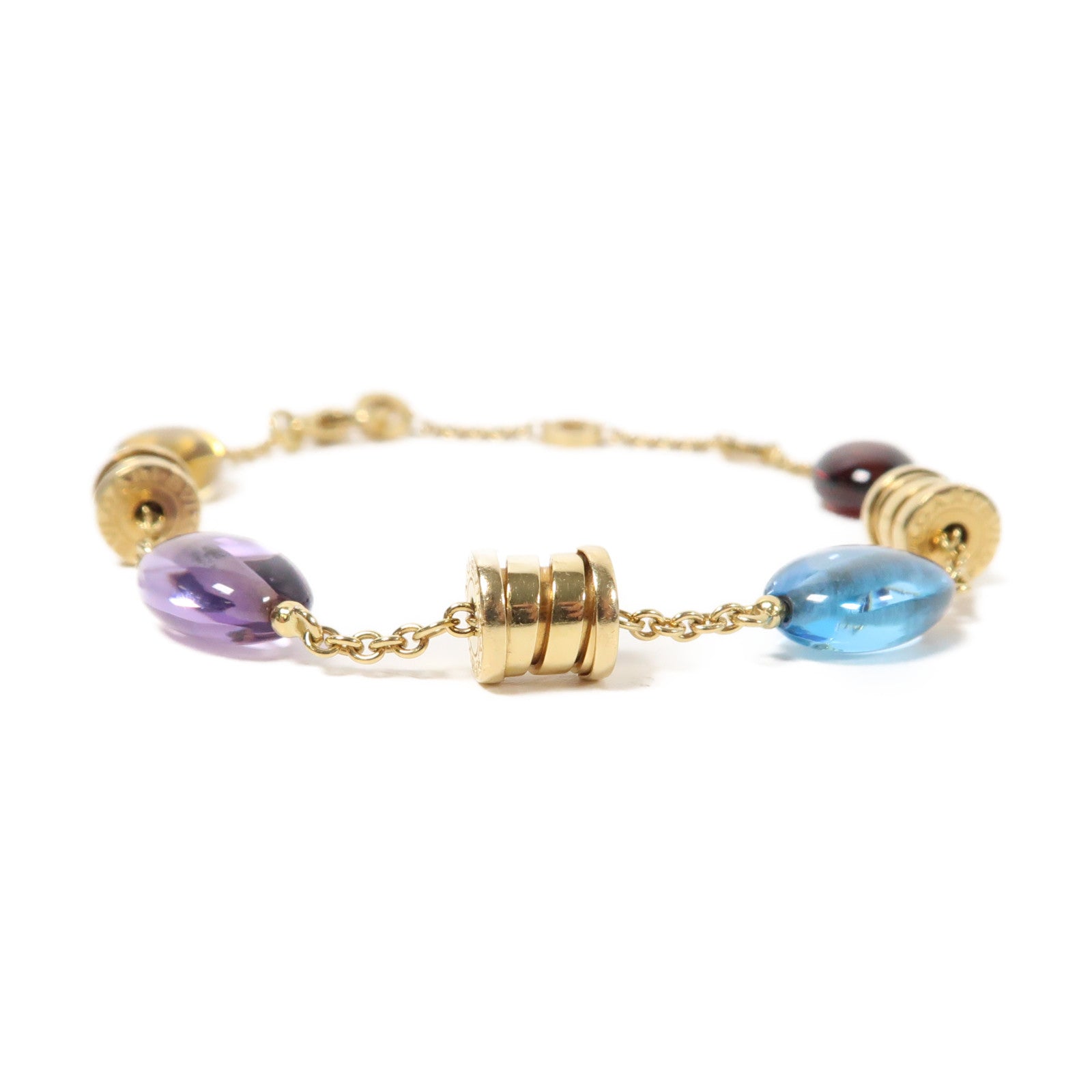 BVLGARI 18K黃金Multi Bracelet手鏈金色/紫色/藍色