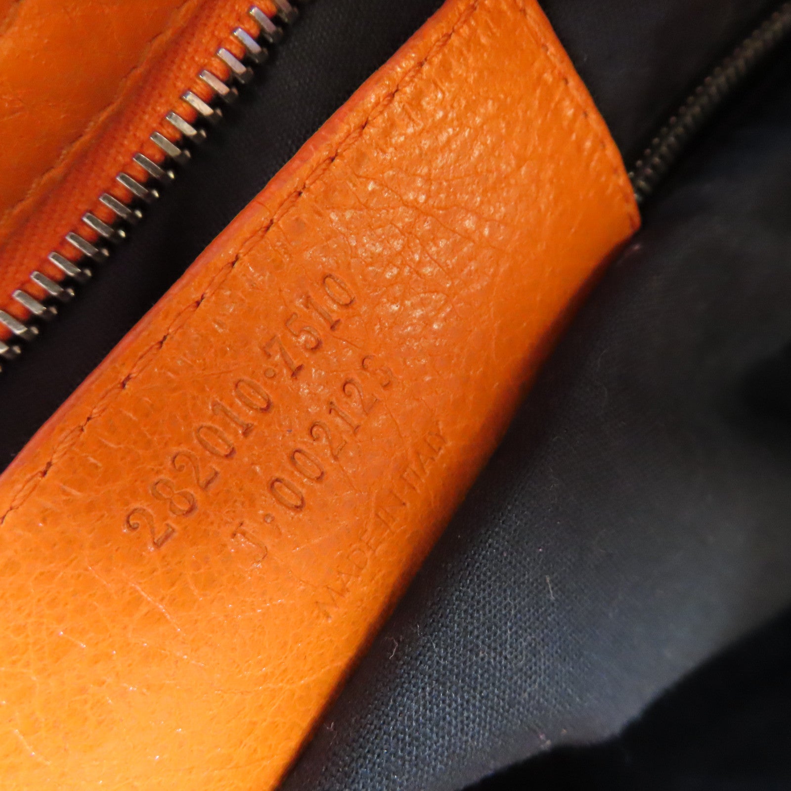 BALENCIAGA 羊皮皮革Velo Giant 2Way Shoulder Bag銀扣手挽肩背兩用袋橙色