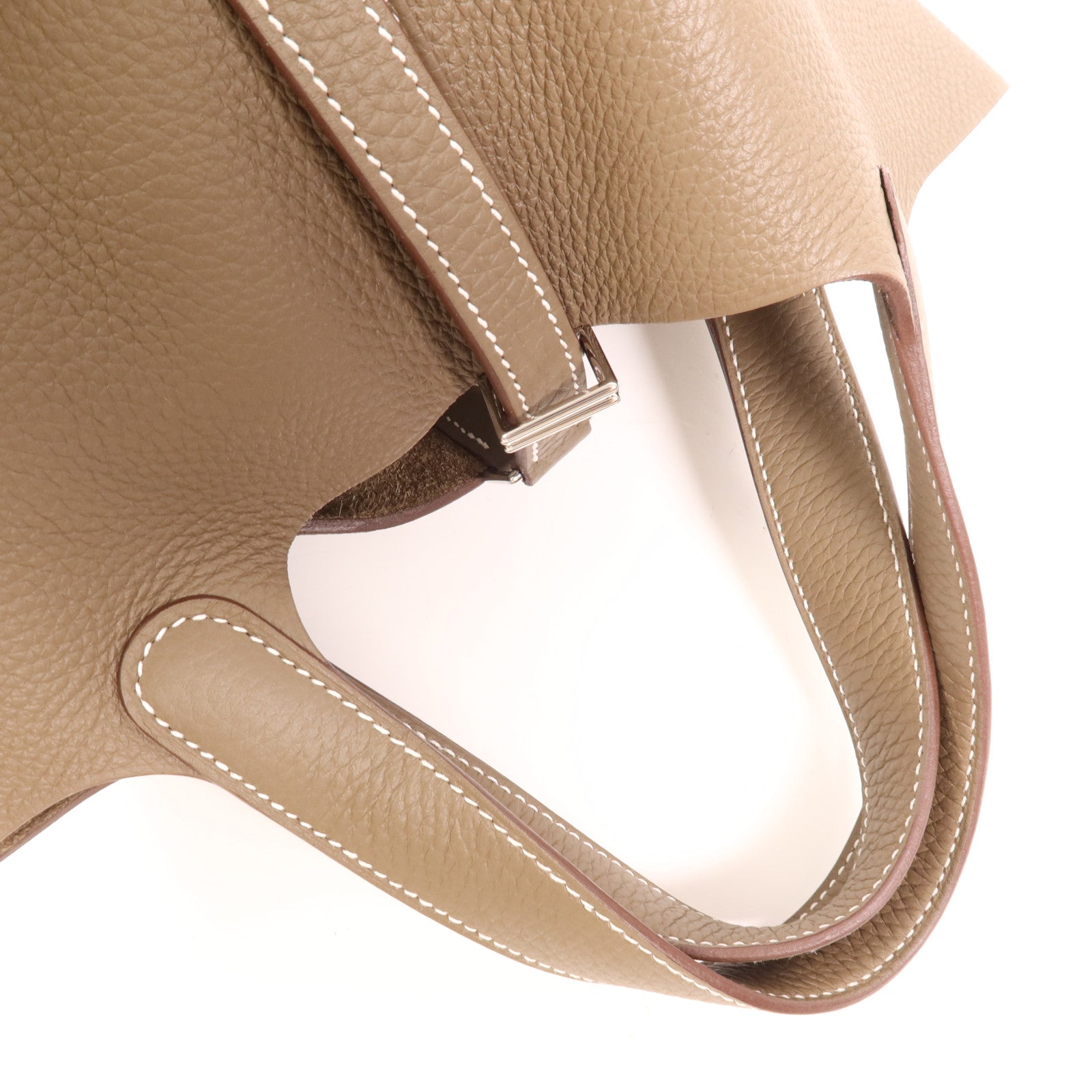 HERMES Clemence皮革Picotin PM銀扣手挽袋