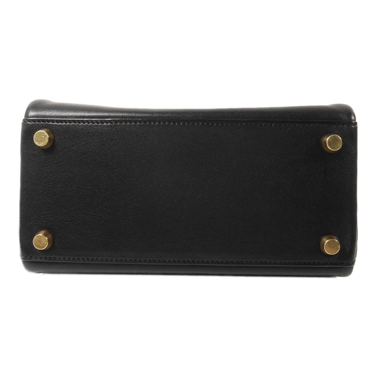 HERMES Gulliver皮革Vintage Mini Kelly手挽肩背兩用袋Noir