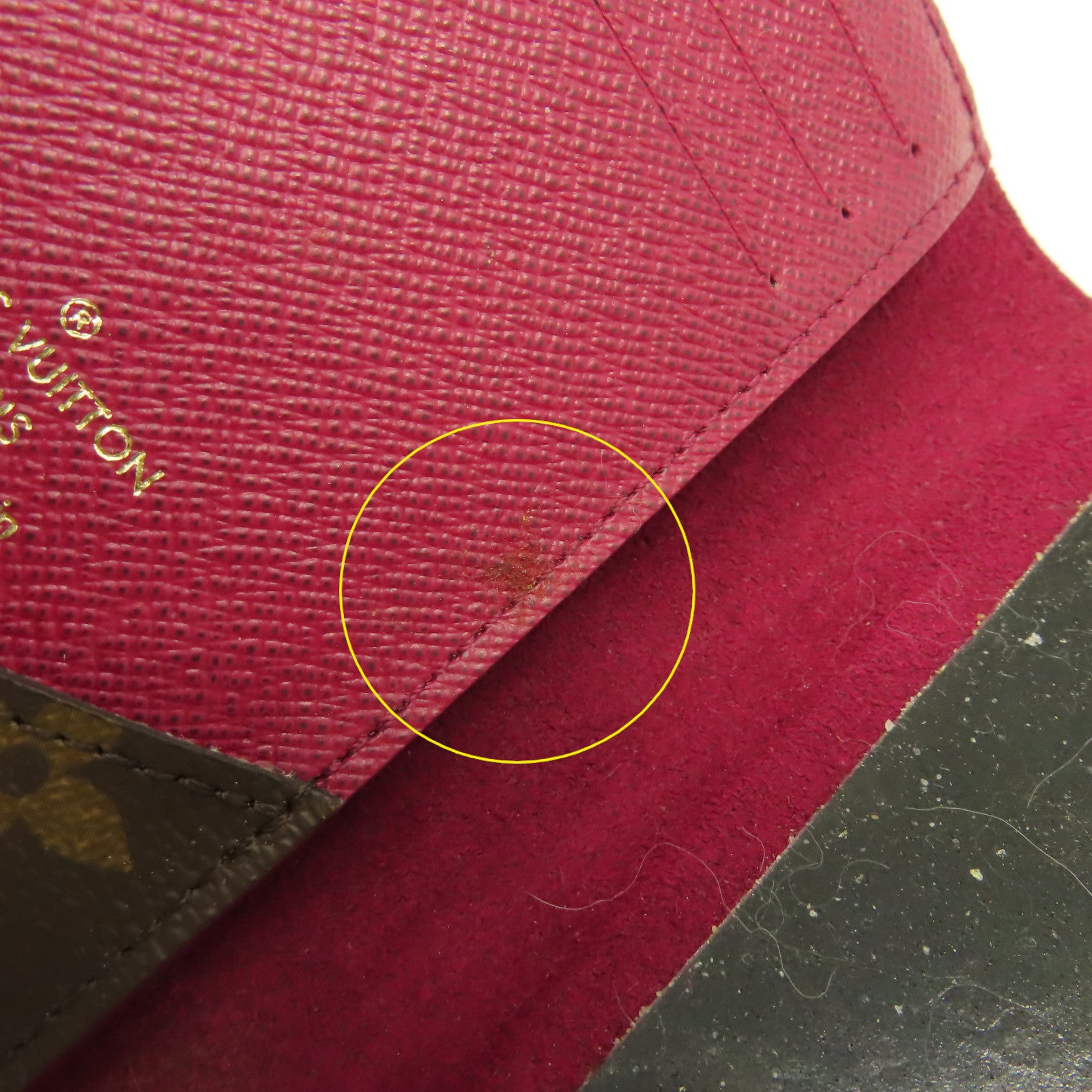 LOUIS VUITTON Monogram iPhone X/XS Folio Case手機保護套啡色/酒紅色
