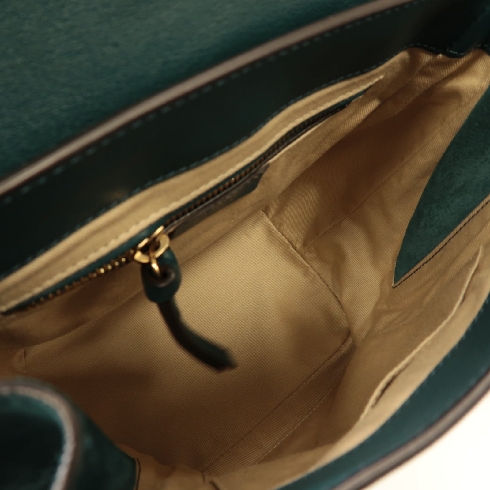 Chloe 【激減優惠】麂皮/牛皮皮革Backpack金扣背包綠色