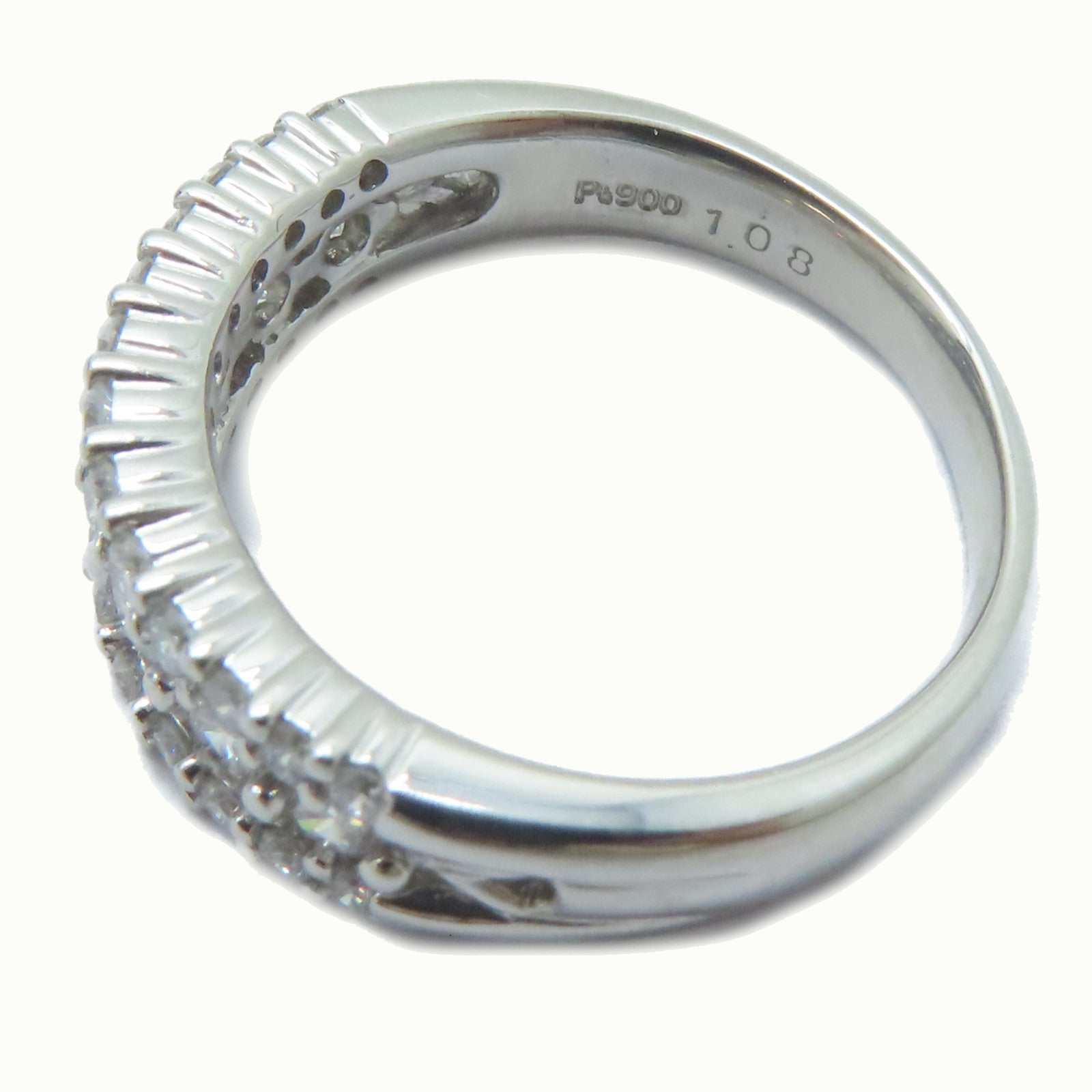 JEWELRY 【激減優惠】PT900鉑金/1.08ct鑚石Diamond Ring戒指US#7