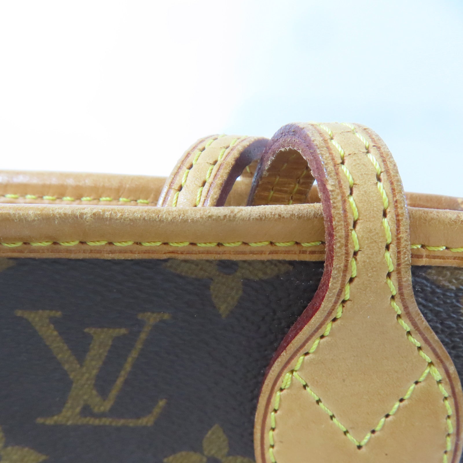 LOUIS VUITTON Monogram Neverfull MM金扣手挽袋啡色
