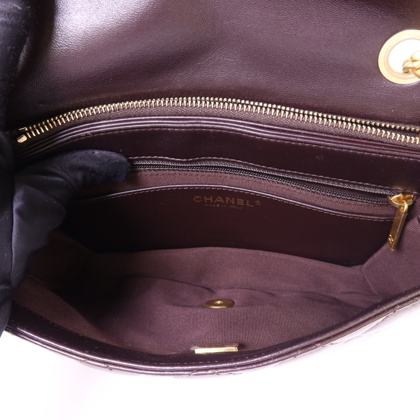 CHANEL 牛皮皮革Chain Shoulder Bag金扣鏈帶肩背袋